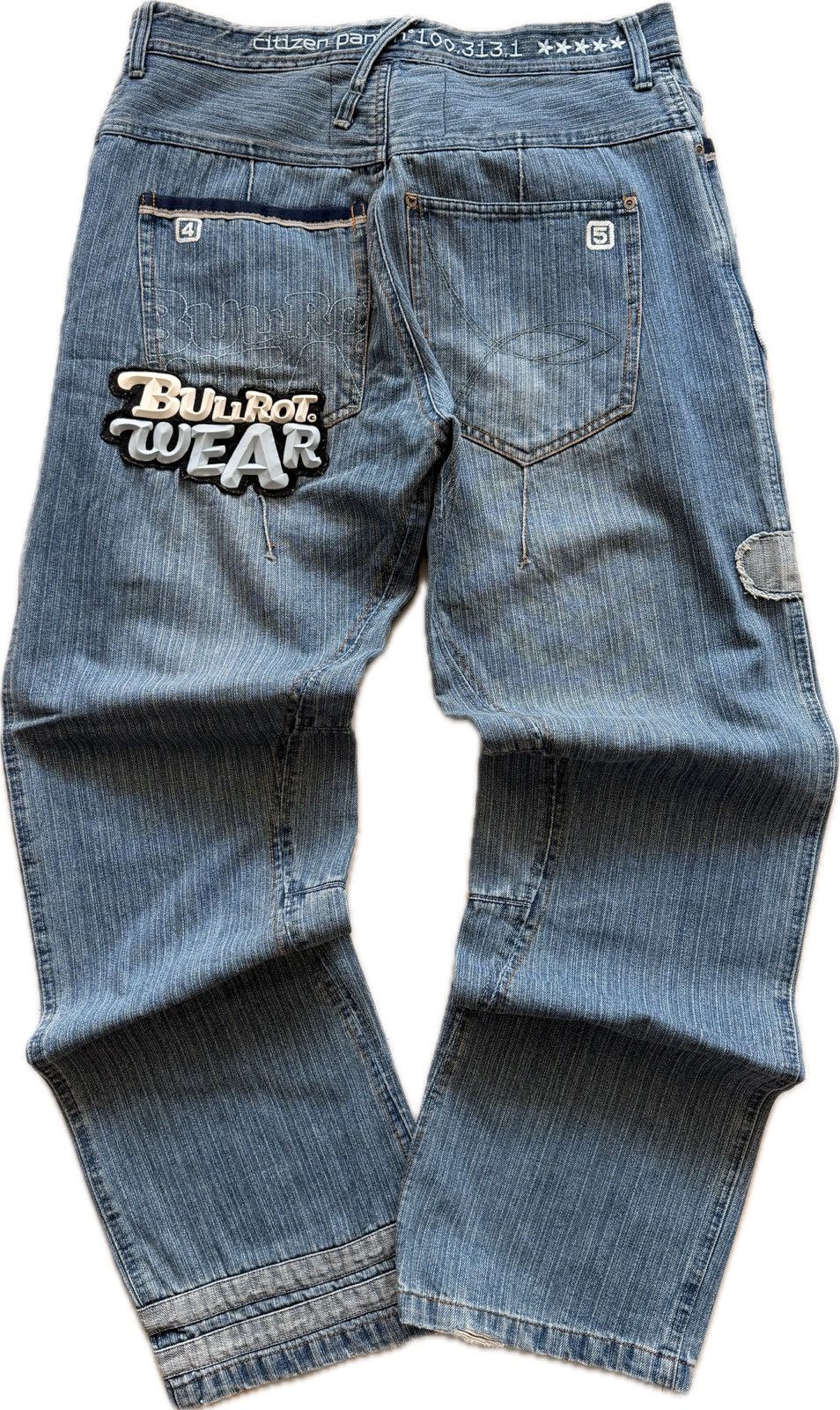 Other Vintage Bullrot Spelled Out Embossed Jeans Size US 33 - 1 Thumbnail