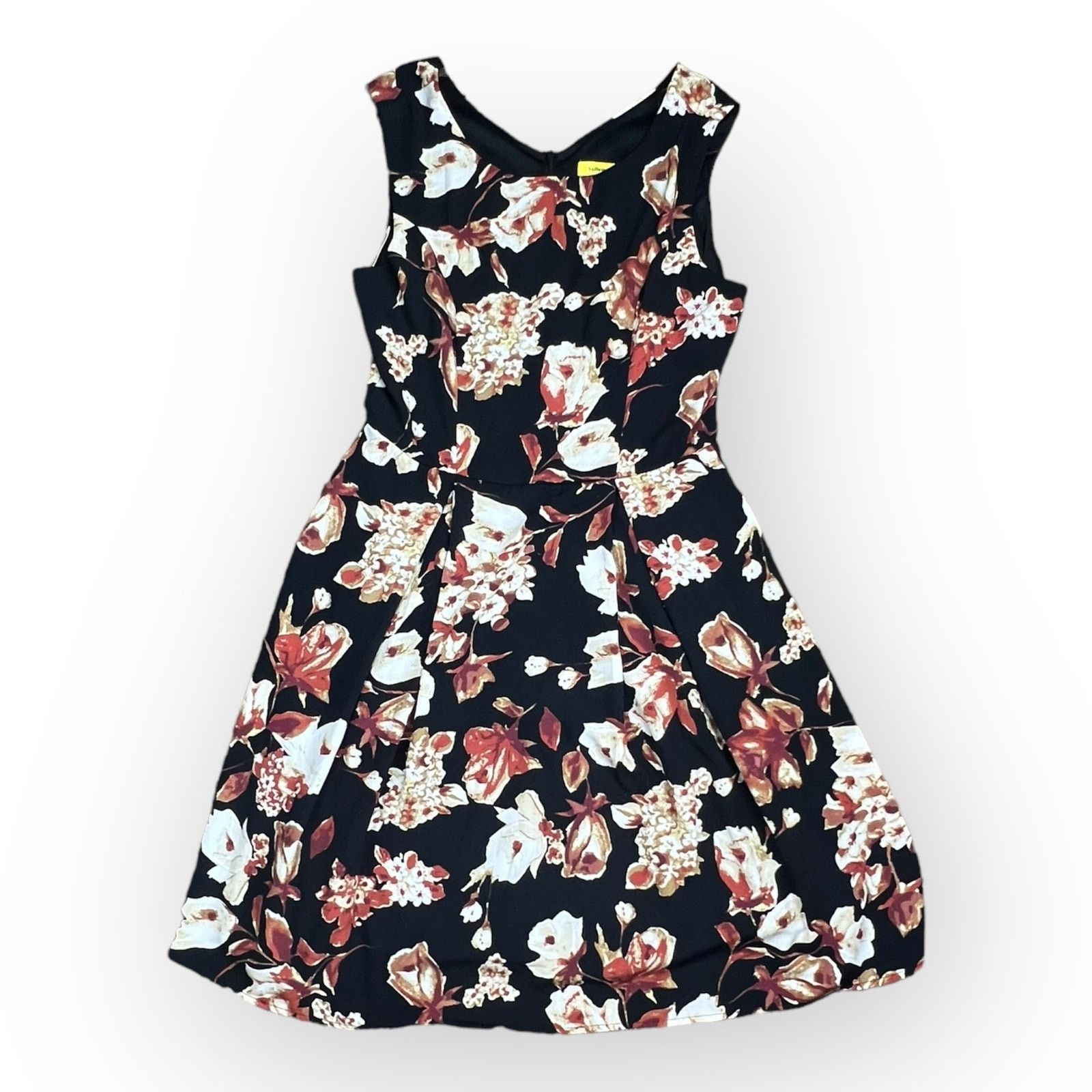 Nordstrom Yellow Star ModCloth Black A-Line Dress - Floral Retro Size M / US 6-8 / IT 42-44 - 5 Thumbnail