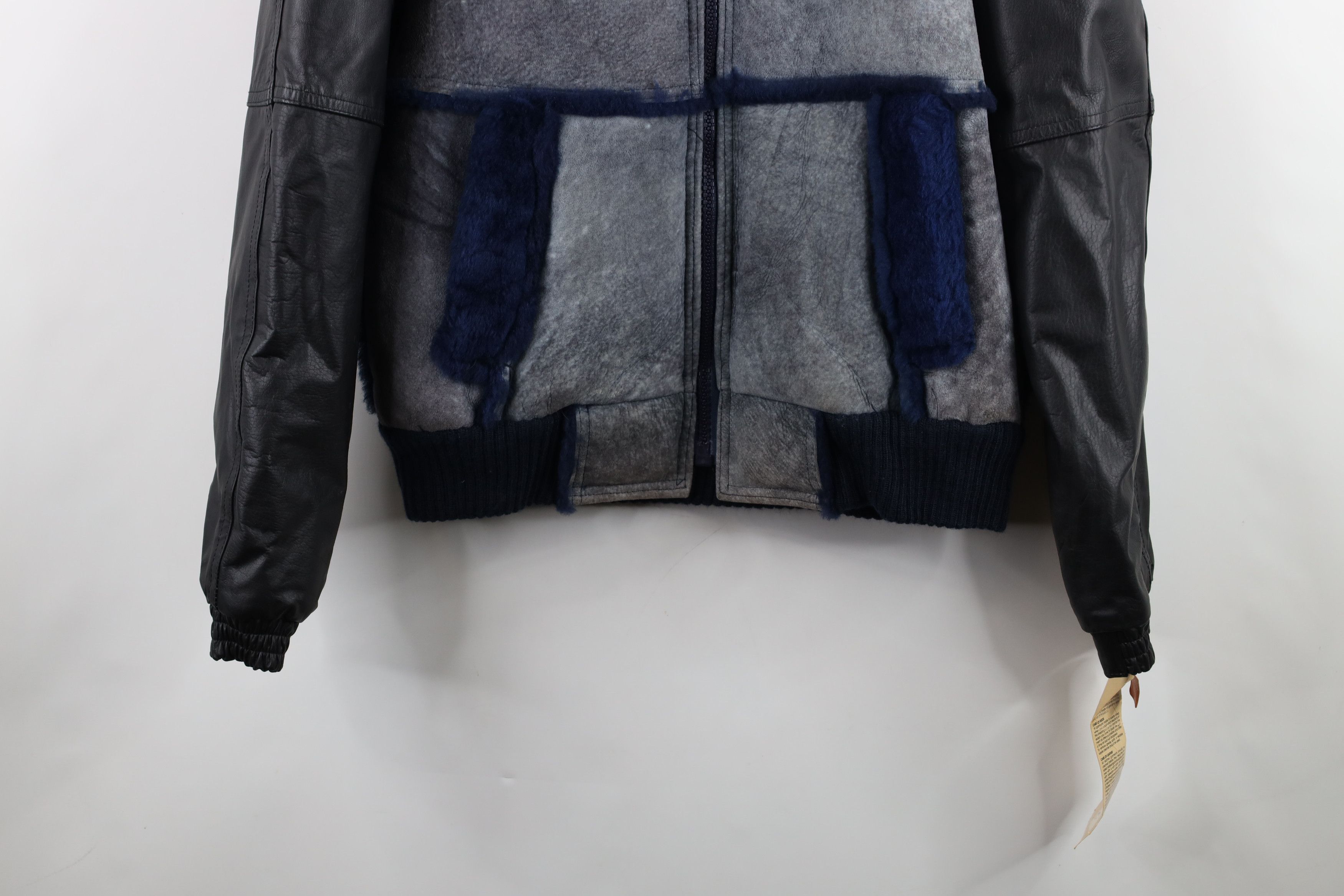Vintage NOS Vintage 90s Streetwear Leather Racing Bomber Jacket USA Size US L / EU 52-54 / 3 - 3 Thumbnail