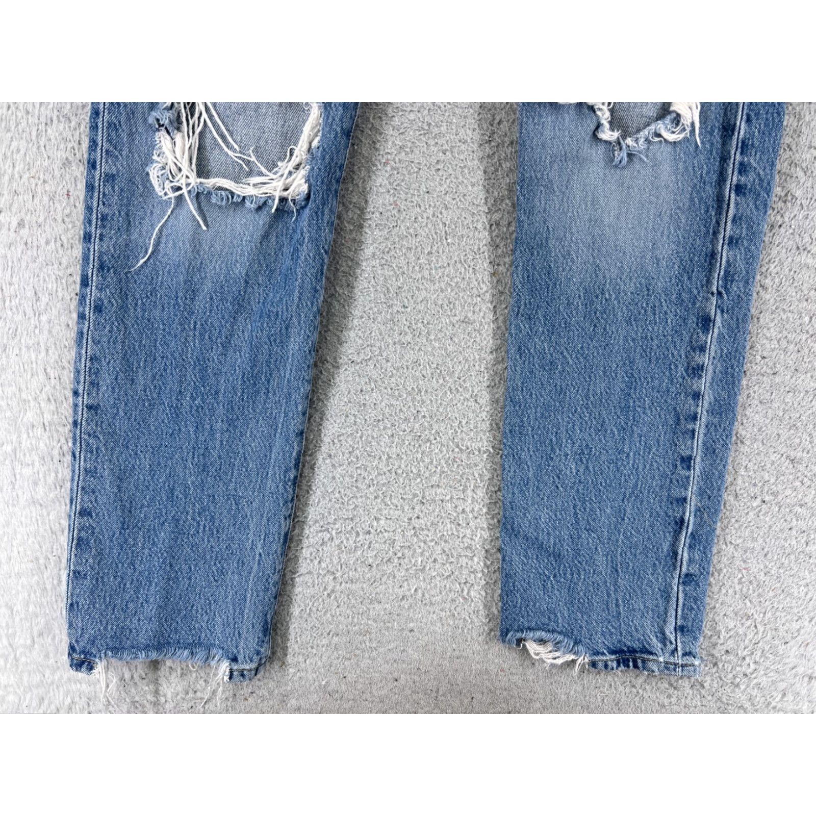 Levi's Levi's Jeans Adult 27 Blue Denim Distressed 501 Premium Button 27x28 Vintage No Size US 27 - 2 Thumbnail