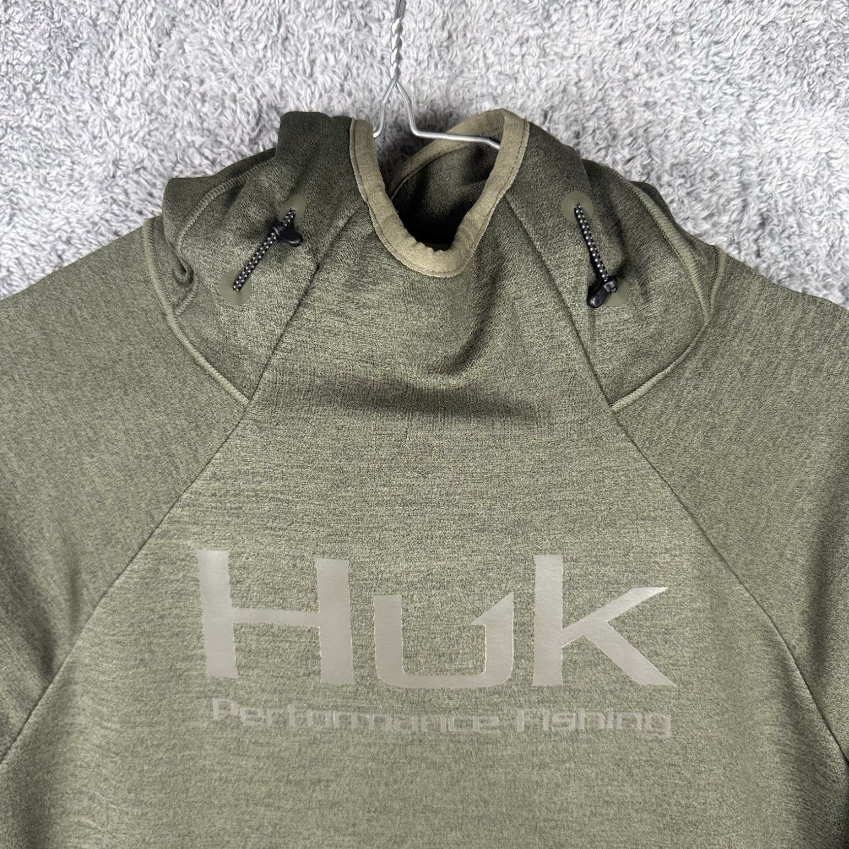 Vintage Huk Hoodie Mens M Fin Performance Fishing Fleece Sweatshirt Outdoor Hunt Tech Shirt Size US M / EU 48-50 / 2 - 3 Thumbnail