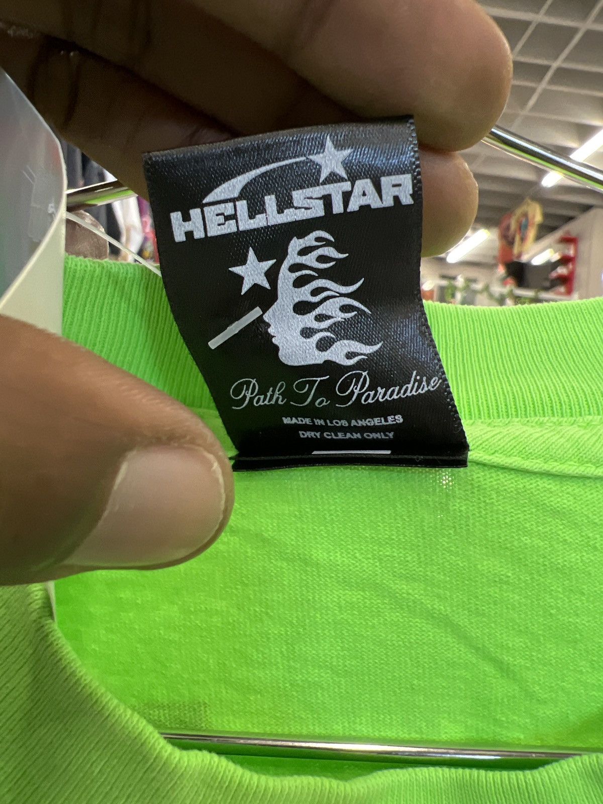HELLSTAR Hellstar Jesus Emblem Tee Lime Green Size US M / EU 48-50 / 2 - 4 Thumbnail