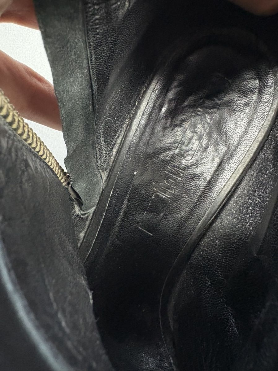 Alexander McQueen Alexander McQueen McQ Black Leather Zipper Block Heel Boots Size US 8 / IT 38 - 11 Thumbnail