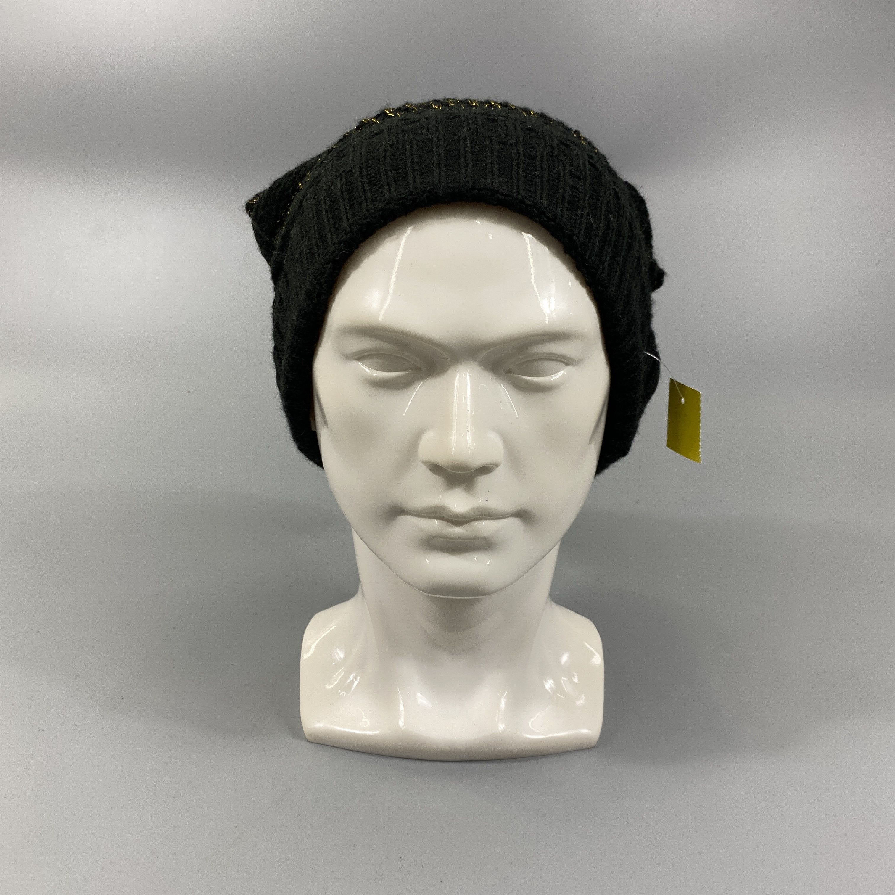 Japanese Brand Stripped Gold Beanie Pom Pom -BN690 Size ONE SIZE - 2 Thumbnail