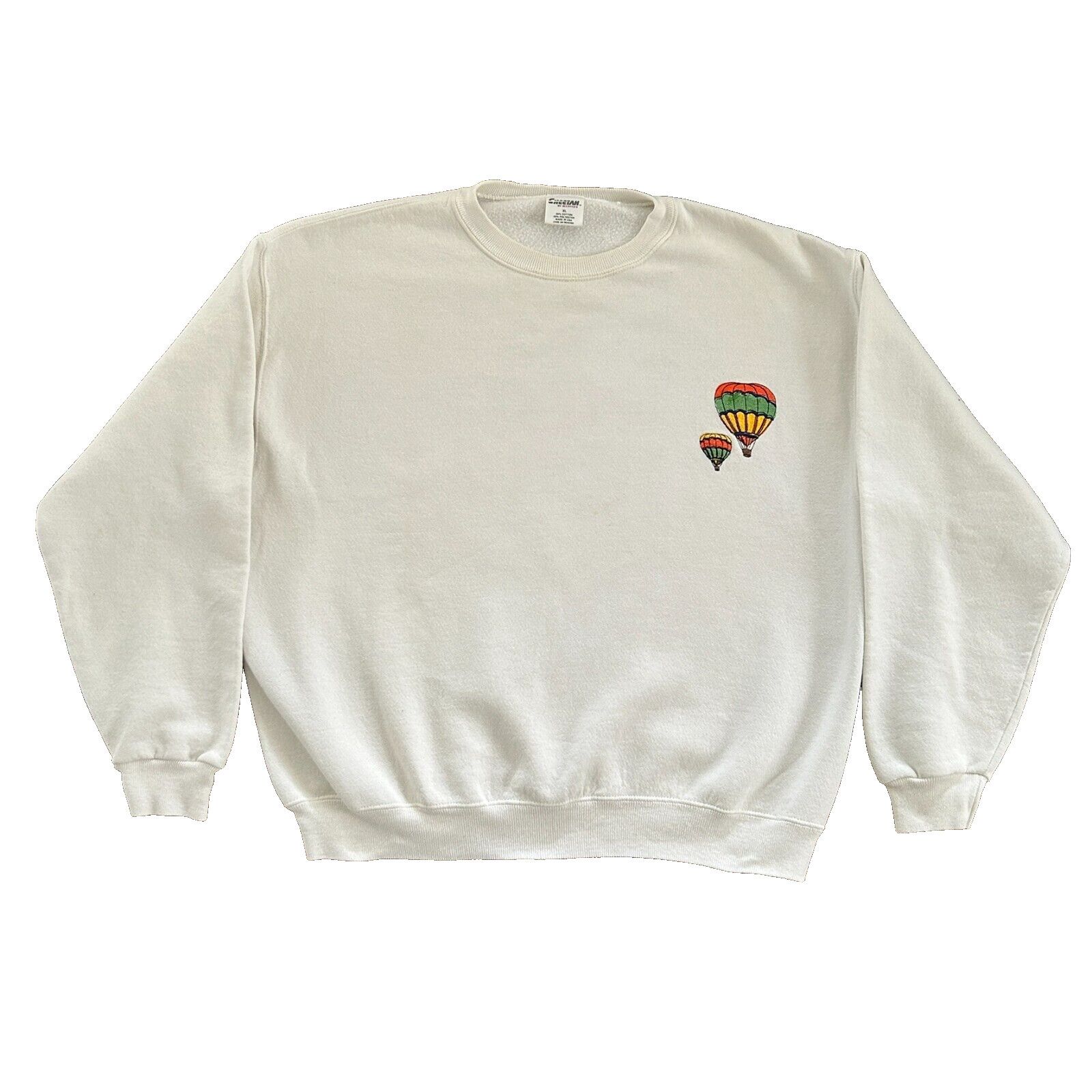 Vintage Vintage 90s Embroidered Hot Air Balloon Sweatshirt Size US XL / EU 56 / 4 - 1 Thumbnail