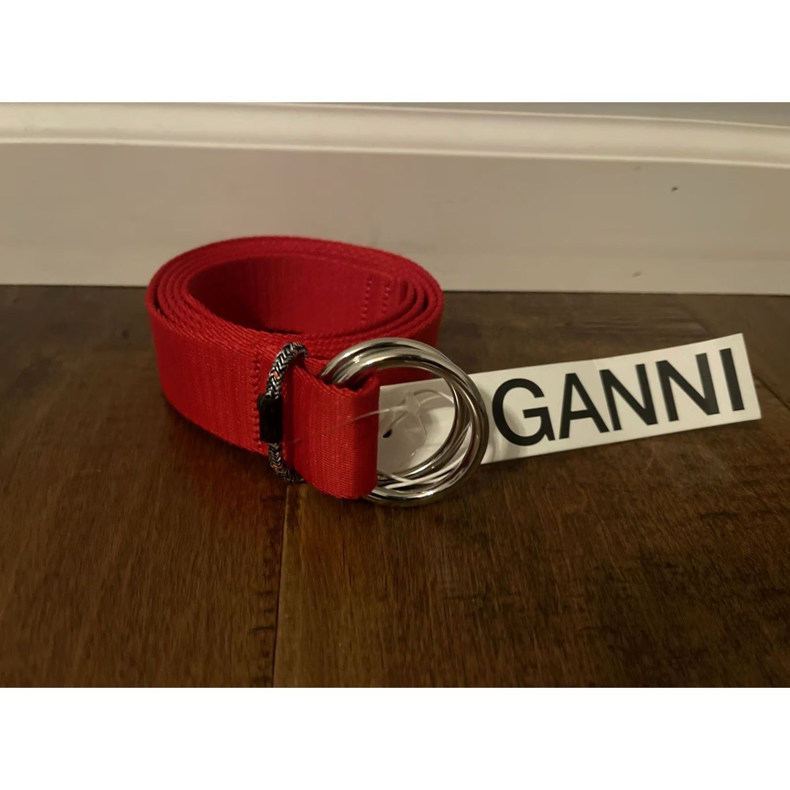 Ganni 1. Ganni Red Belt - 459 Lollipop - Womens Size S - New Size ONE SIZE - 2 Thumbnail