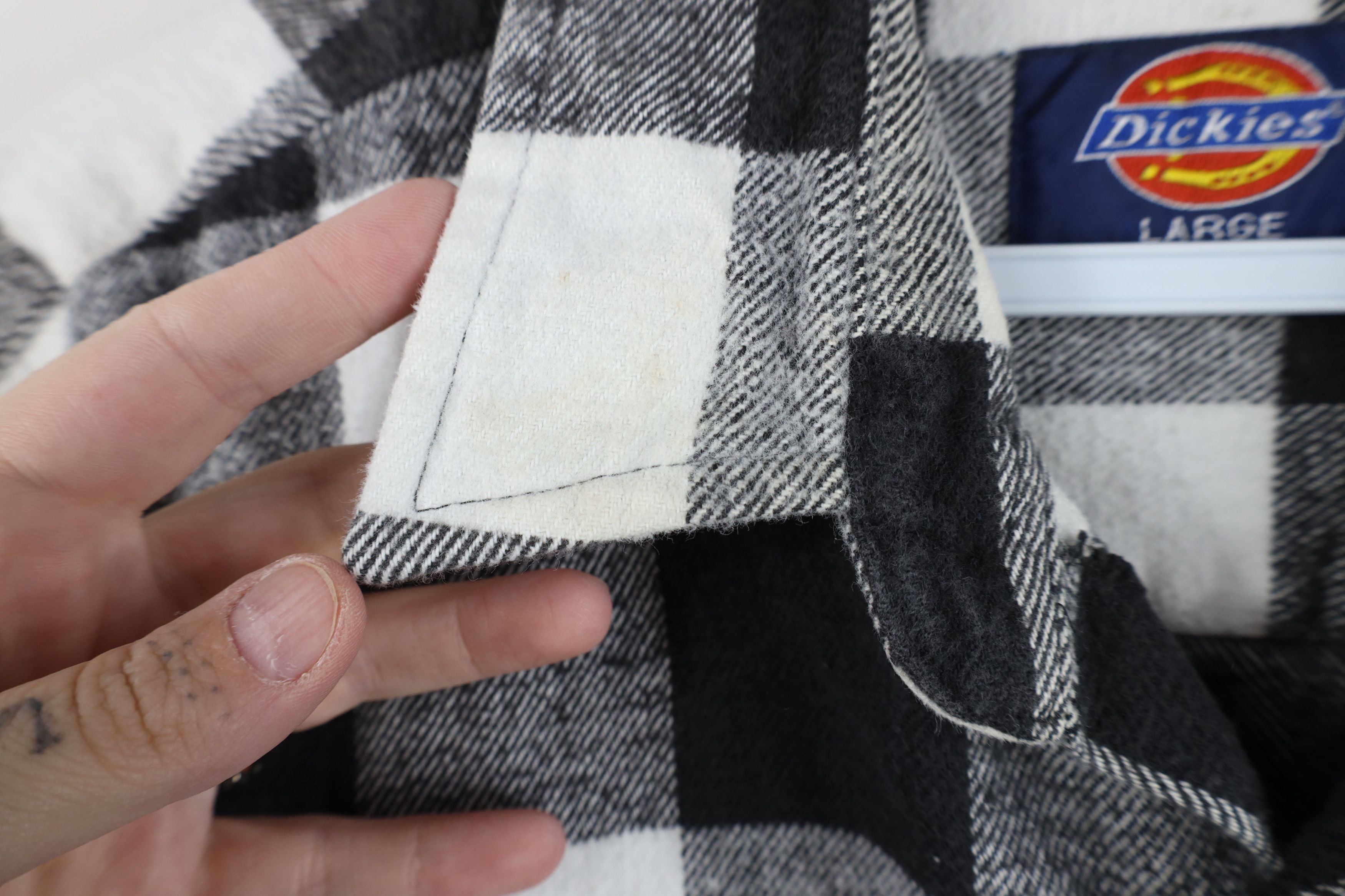 Dickies Vintage 90s Dickies Heavyweight Flannel Button Shirt Plaid Size US L / EU 52-54 / 3 - 11 Thumbnail