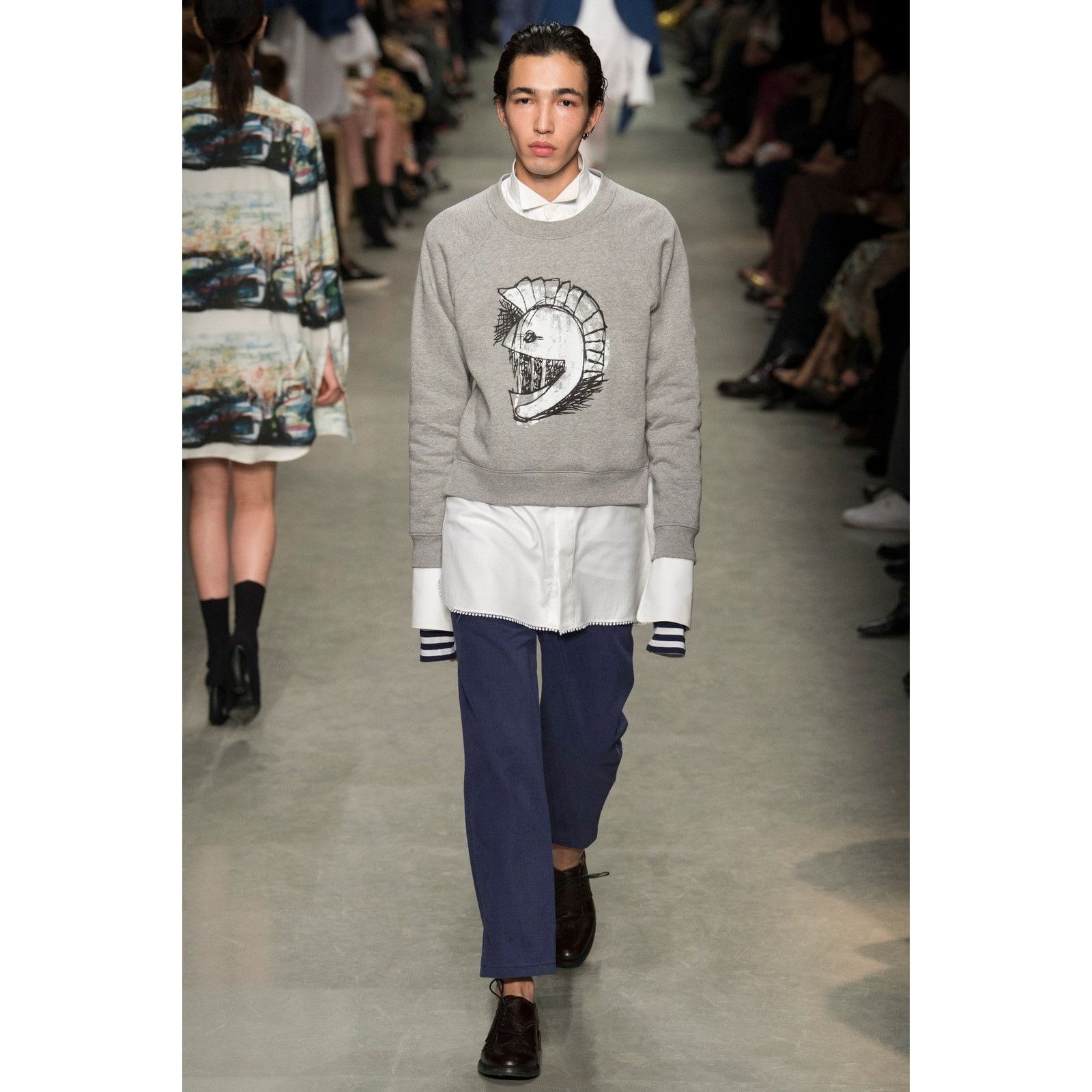 Burberry S Grey Graphic Cotton / Polyester Crew-Neck Sweatshirt Size US S / EU 44-46 / 1 - 2 Thumbnail