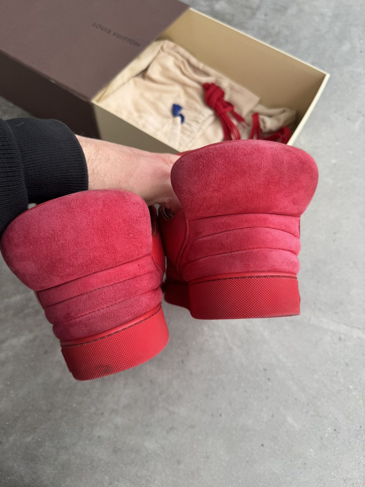 Louis Vuitton 🚀 RARE Louis Vuitton x Kanye West Don Sneakers Red Size US 10.5 / EU 43-44 - 7 Thumbnail