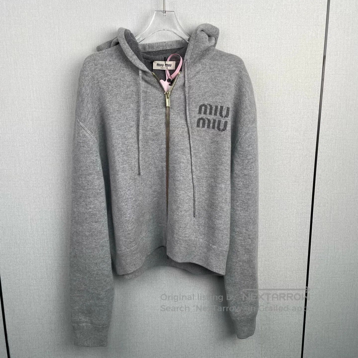 Miu Miu miumiu cashmere knit hooded jacket. Size M / US 6-8 / IT 42-44 - 1 Thumbnail