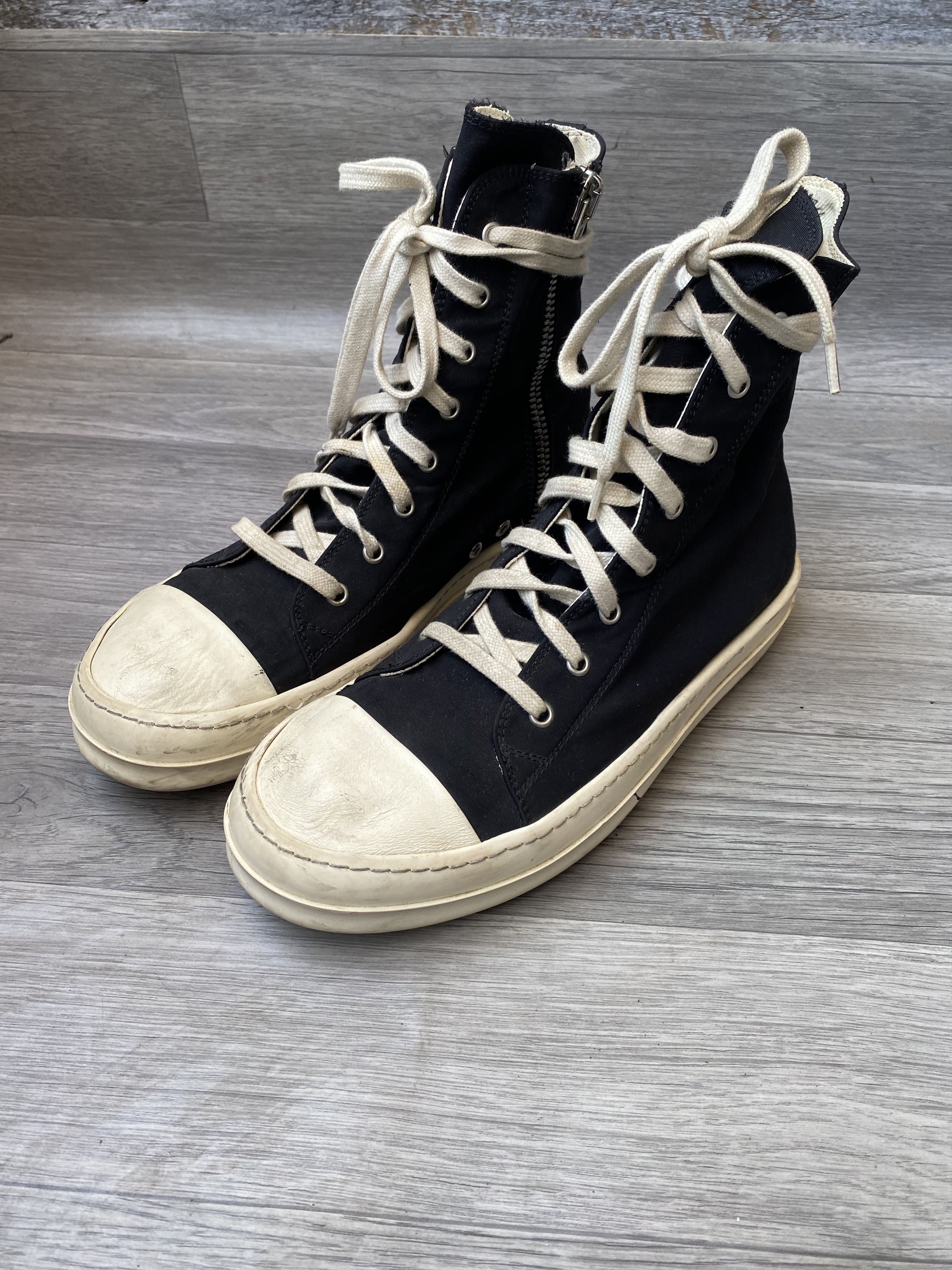Rick Owens Drkshdw Rick owens drkshdw black hi-top sneakers sz 41 Size US 8 / EU 41 - 3 Thumbnail