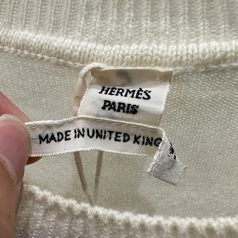 Hermes Hermes Striped Logo Cashmere Long Sleeve Knit Size XS / US 0-2 / IT 36-38 - 3 Thumbnail