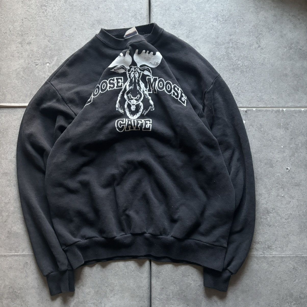 Other Vintage black loose moose cafe double sided graphiccrewneck Size US L / EU 52-54 / 3 - 1 Thumbnail