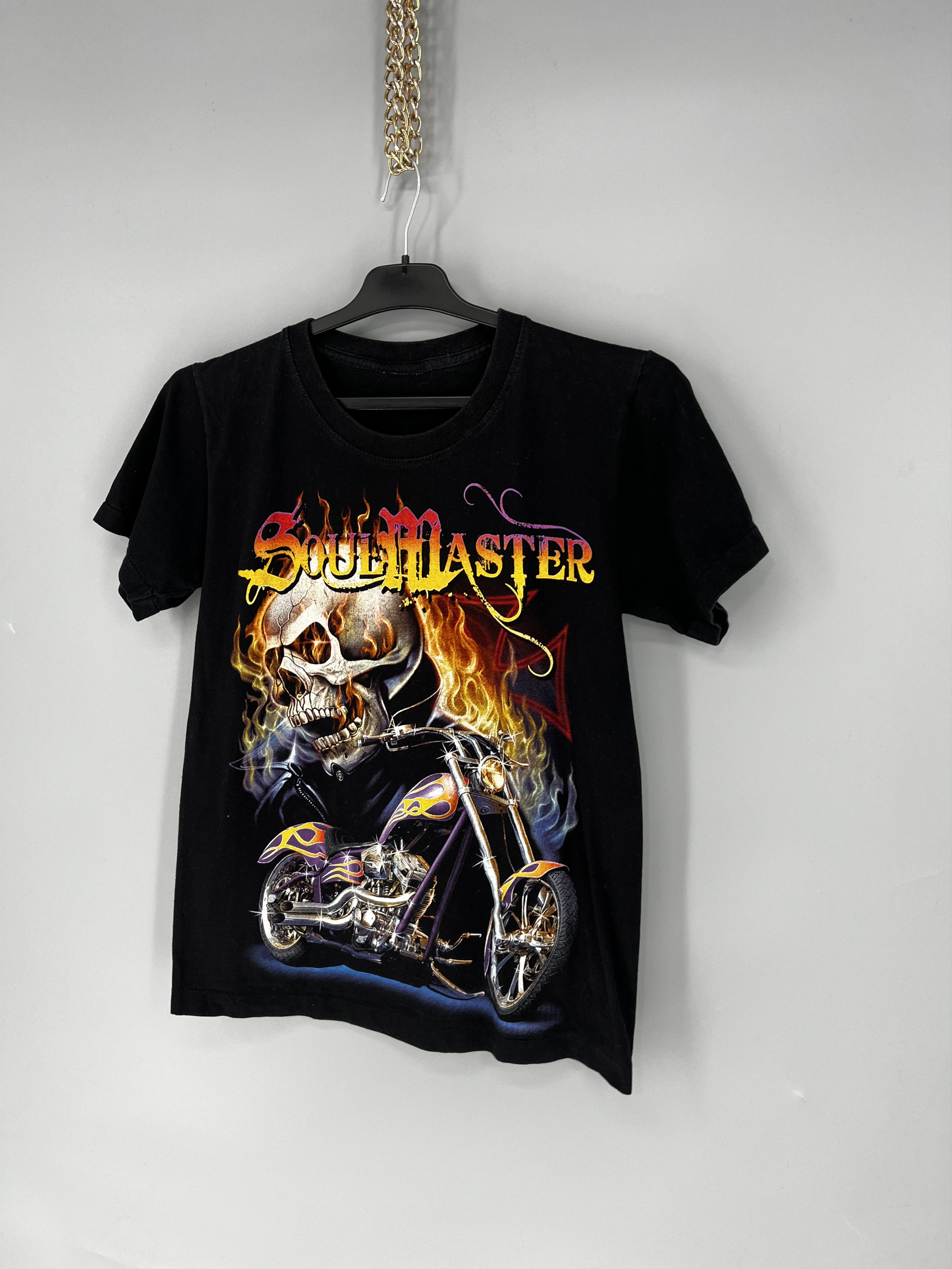 Harley Davidson Vintage Y2K Bike and Skull Soul Master Short sleeve T-shirt Size US XL / EU 56 / 4 - 3 Thumbnail