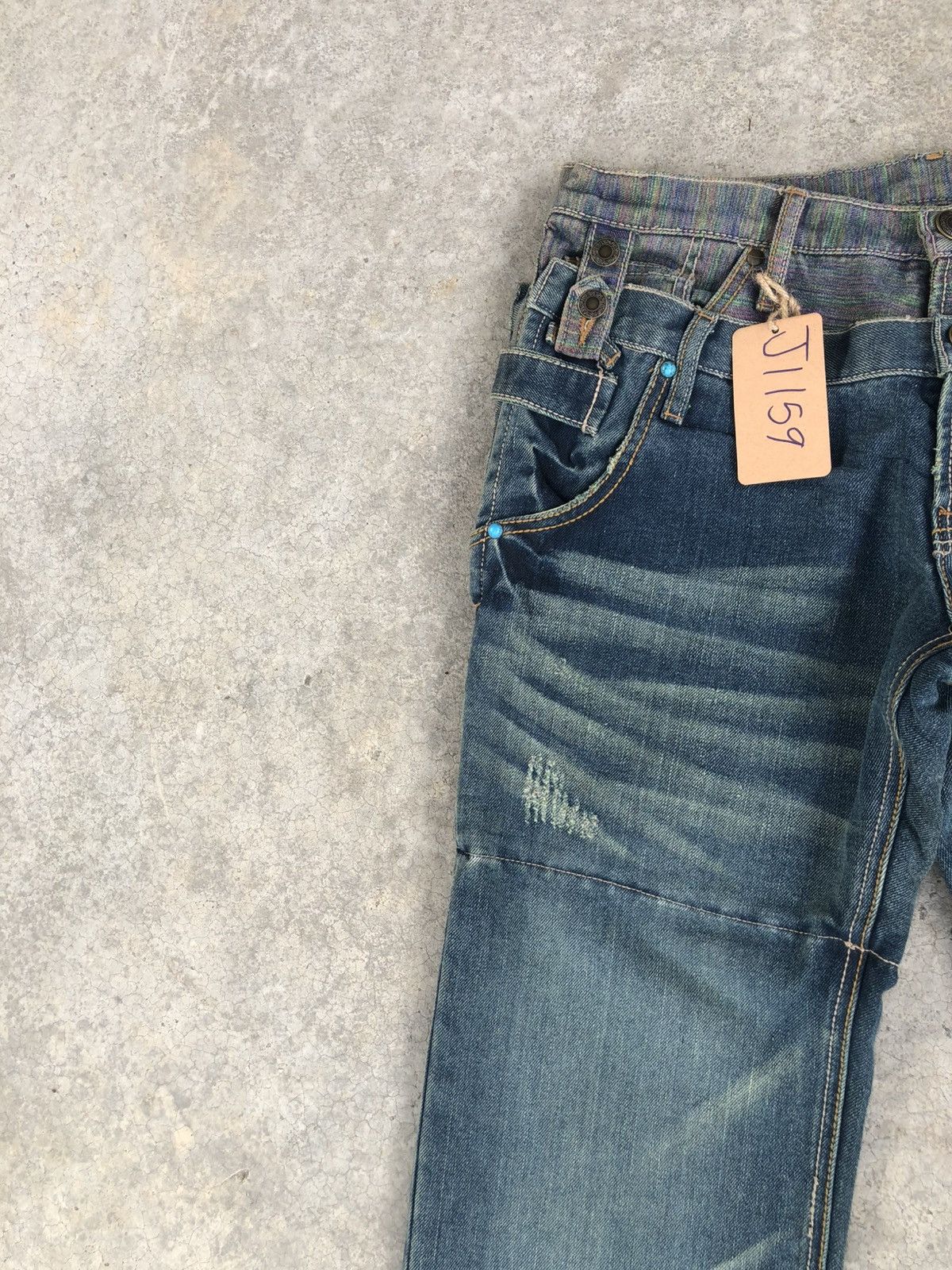 Japanese Brand Japanese Gumu Double Waist Distressed Denim Size US 34 / EU 50 - 5 Thumbnail