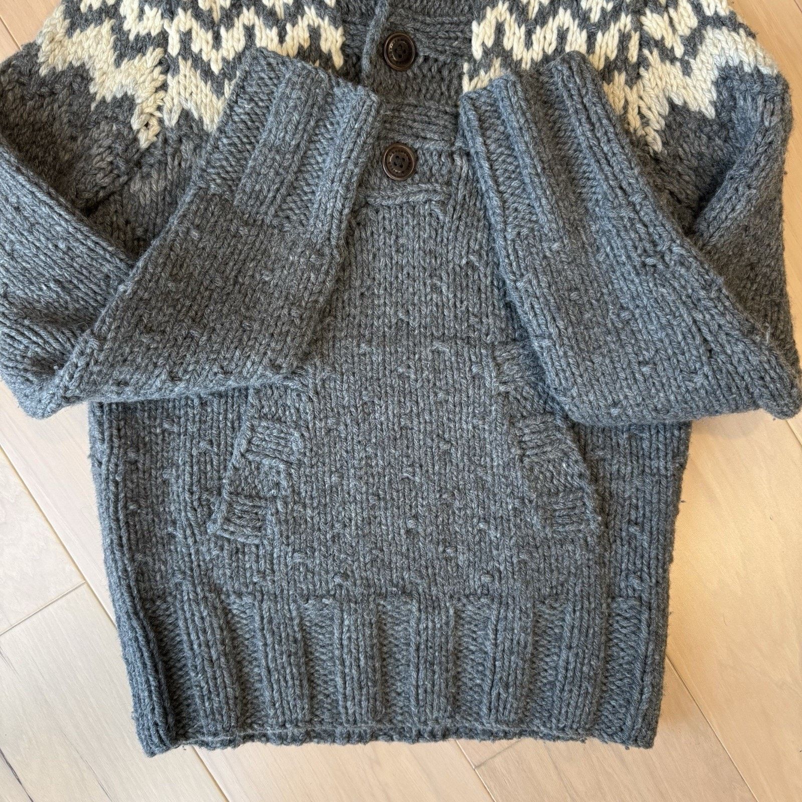 Abercrombie & Fitch Vintage Abercrombie & Fitch Sweater Medium Gray Fair Isle Size US M / EU 48-50 / 2 - 6 Thumbnail