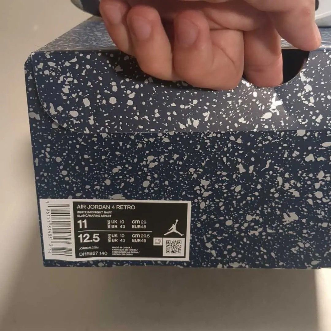 Jordan Brand Jordan 4 Retro Midnight Navy DH6927 140 Size 11 US Men Size US 11 / EU 44 - 7 Thumbnail