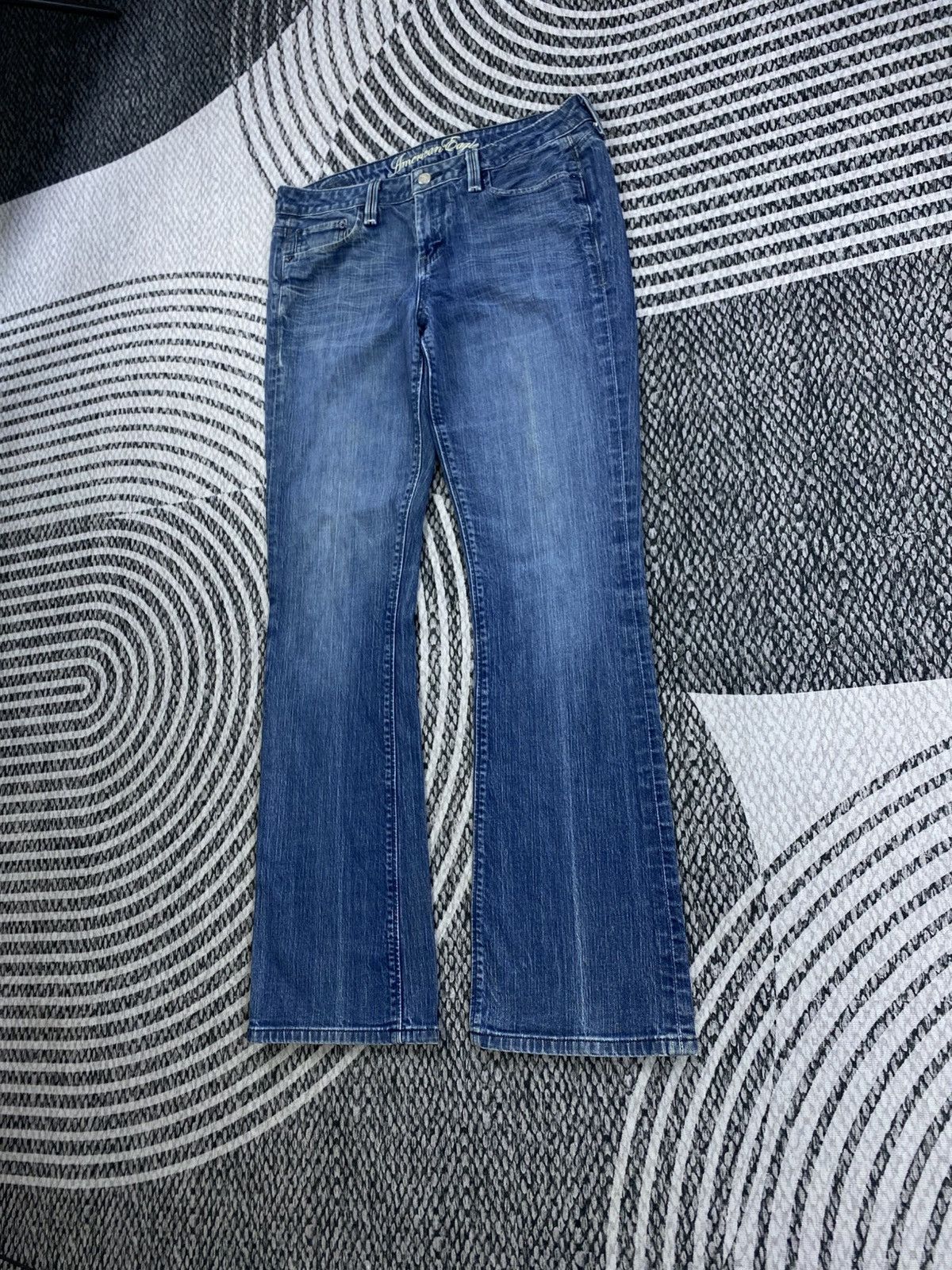 American Eagle Outfitters Vtg American Eagle Denim Blue Bootcut Jeans Size 33" - 4 Thumbnail