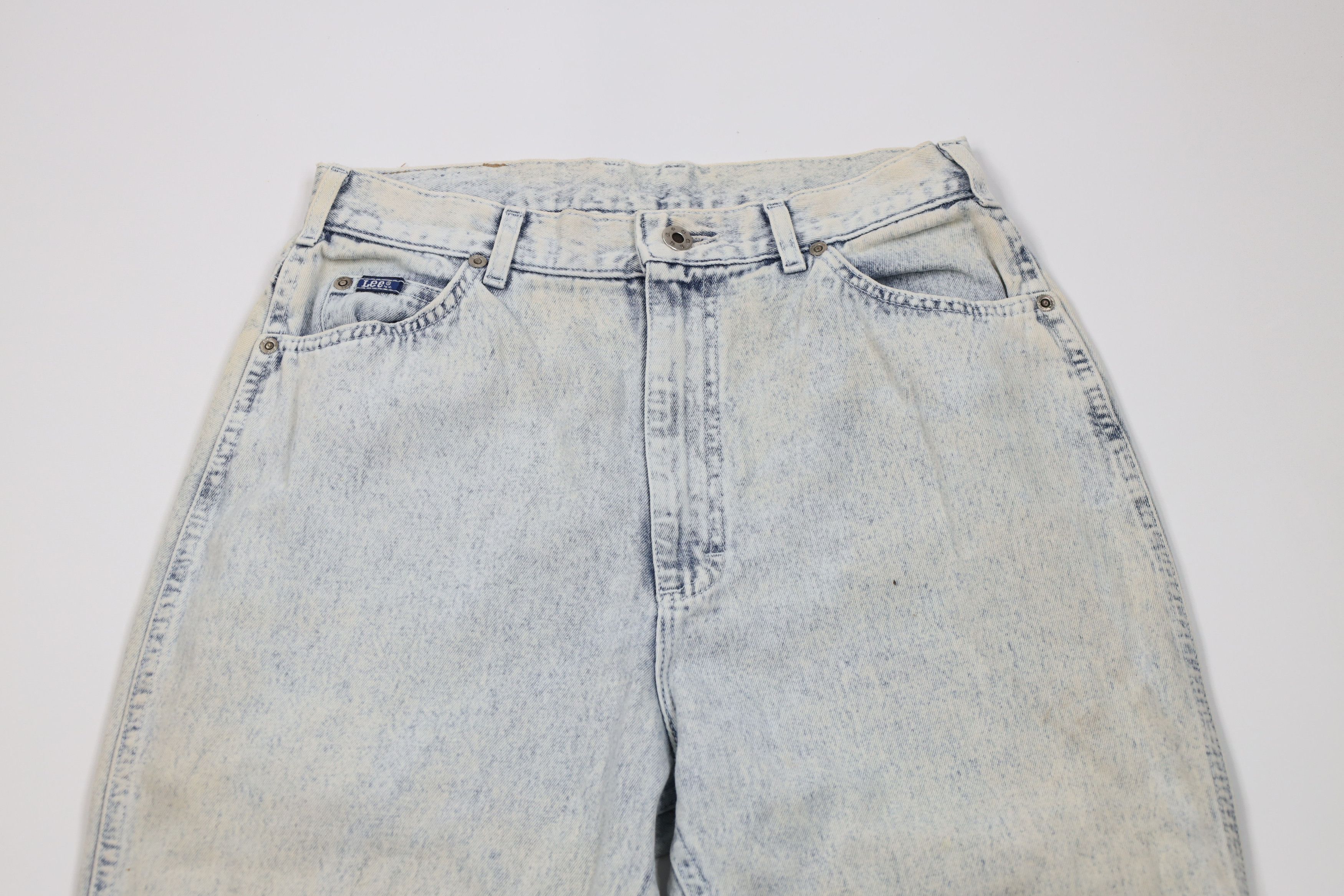 Lee × Vintage Vintage 90s Lee Acid Wash Relaxed Tapered Leg Jeans USA Size 34" / US 12 / IT 48 - 2 Thumbnail