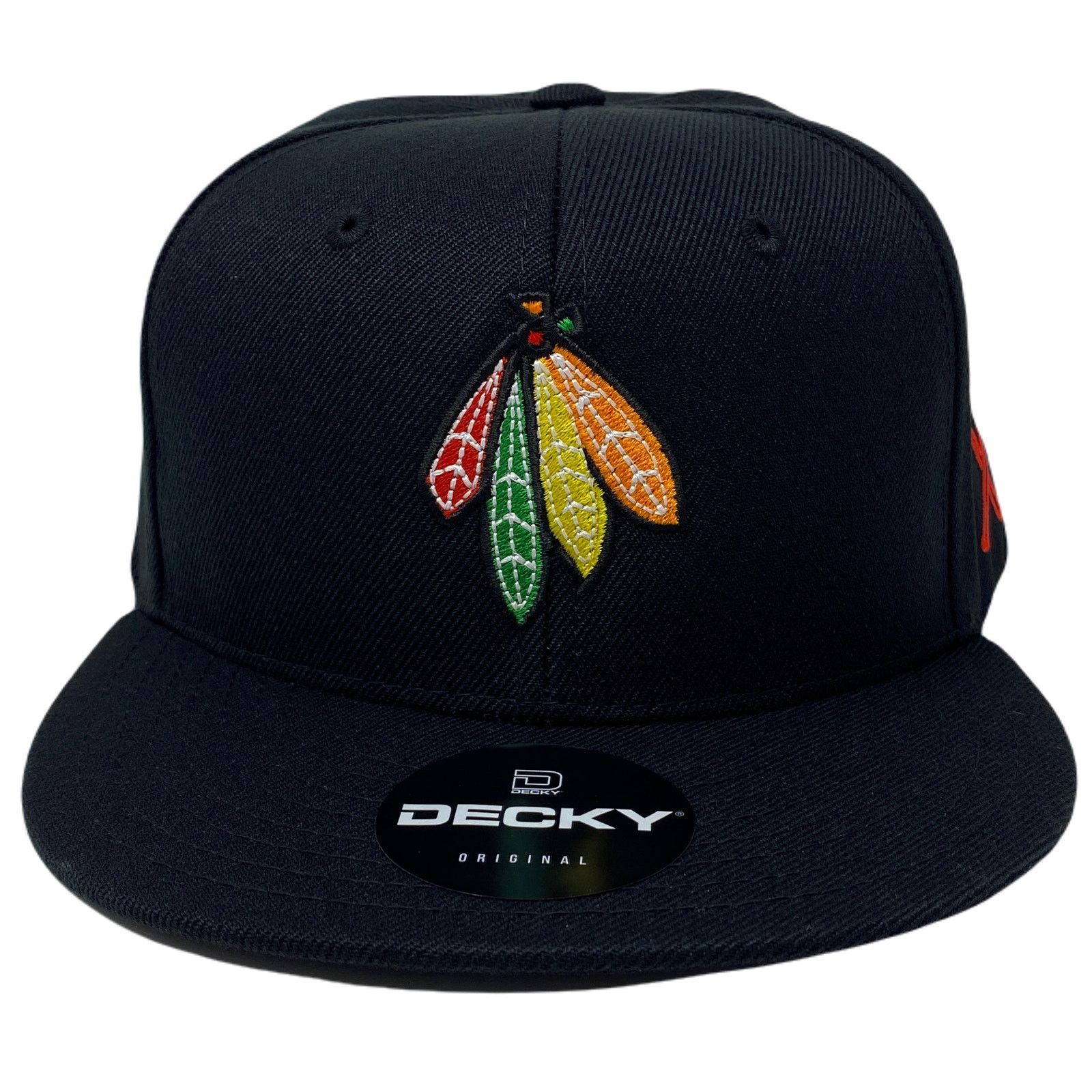 Other Indian Feathers Tomahawk Snapback Hat All Black Size ONE SIZE - 5 Thumbnail