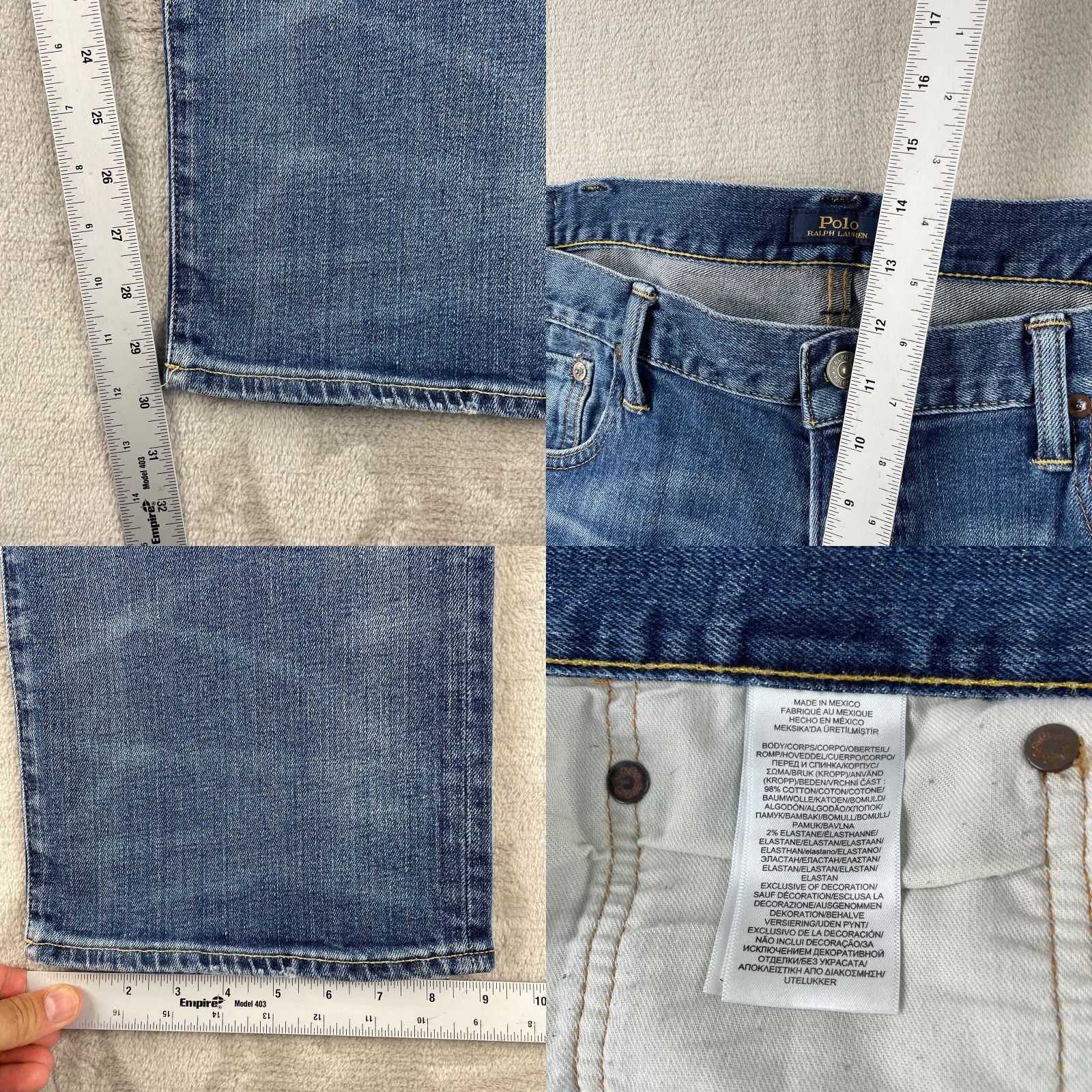 Polo Ralph Lauren Polo Ralph Lauren Jeans Men 40 Blue Classic Fit Straight Whiskers Vintage: No Size US L / EU 52-54 / 3 - 9 Thumbnail