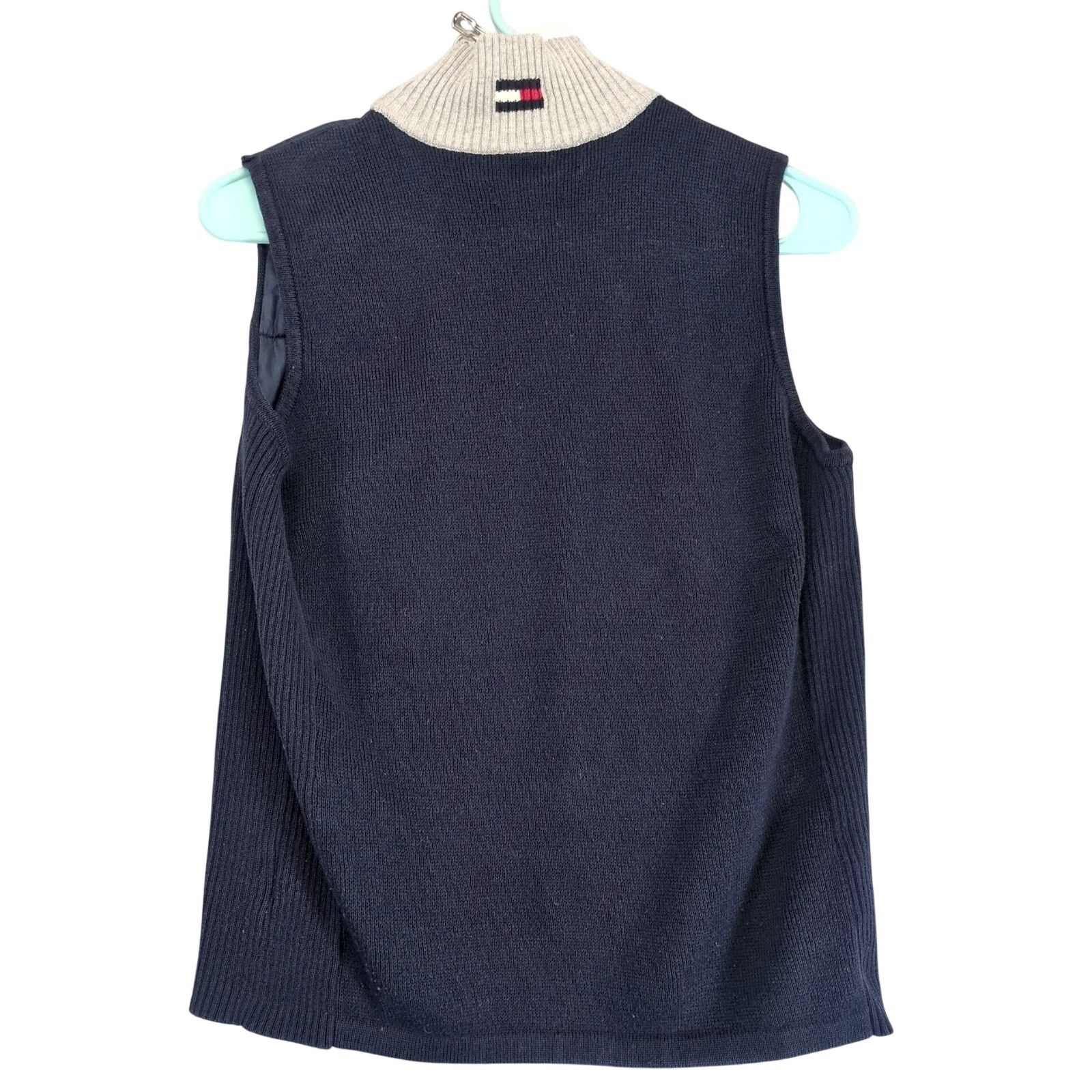 Tommy Hilfiger Vtg Tommy Hilfiger Puffer Vest Womens M Navy Full Zip Logo Size M / US 6-8 / IT 42-44 - 3 Thumbnail