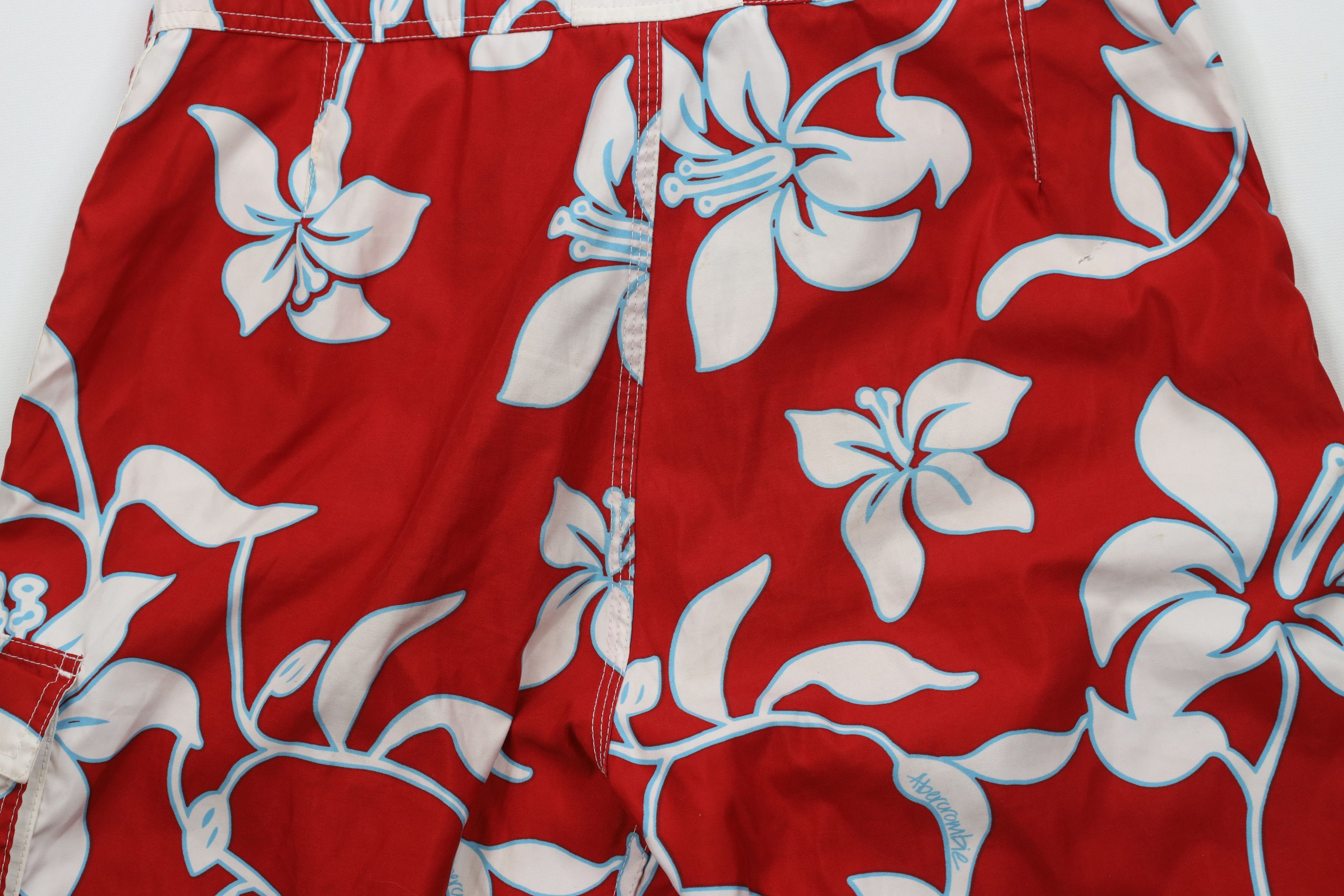 Abercrombie & Fitch × Vintage Vintage Y2K Abercrombie & Fitch Flower Hawaiian Board Shorts Size US 30 / EU 46 - 12 Thumbnail