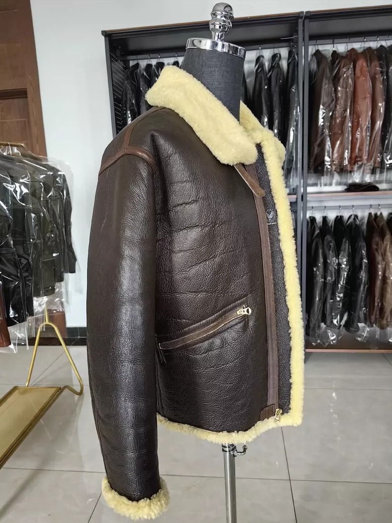 The Real McCoy's The Real McCoys s D1 Pilot Jacket Fur Lined Leather Jacket Size US M / EU 48-50 / 2 - 1 Thumbnail