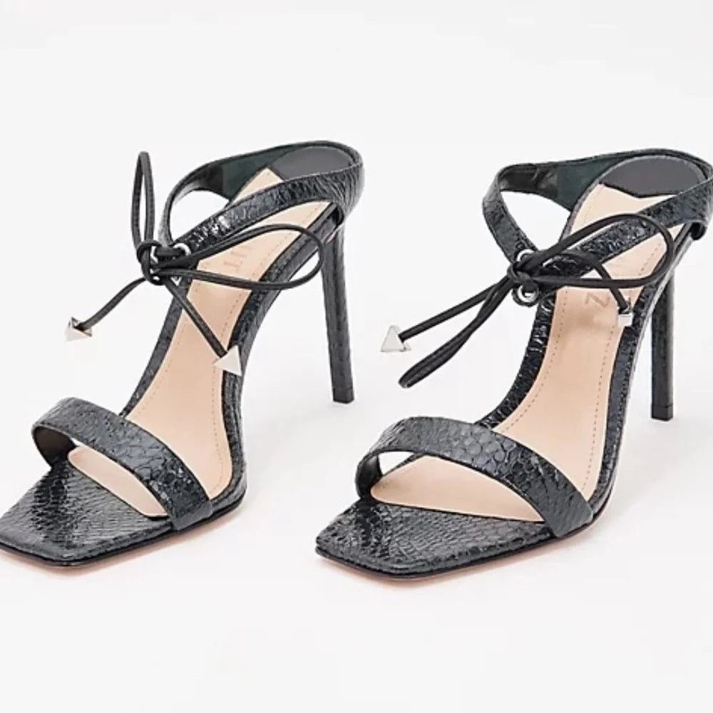 SCHUTZ Schutz Mavis Leather Heeled Mule Sandals Black Size 8.5 Size US 8.5 / IT 38.5 - 1 Thumbnail