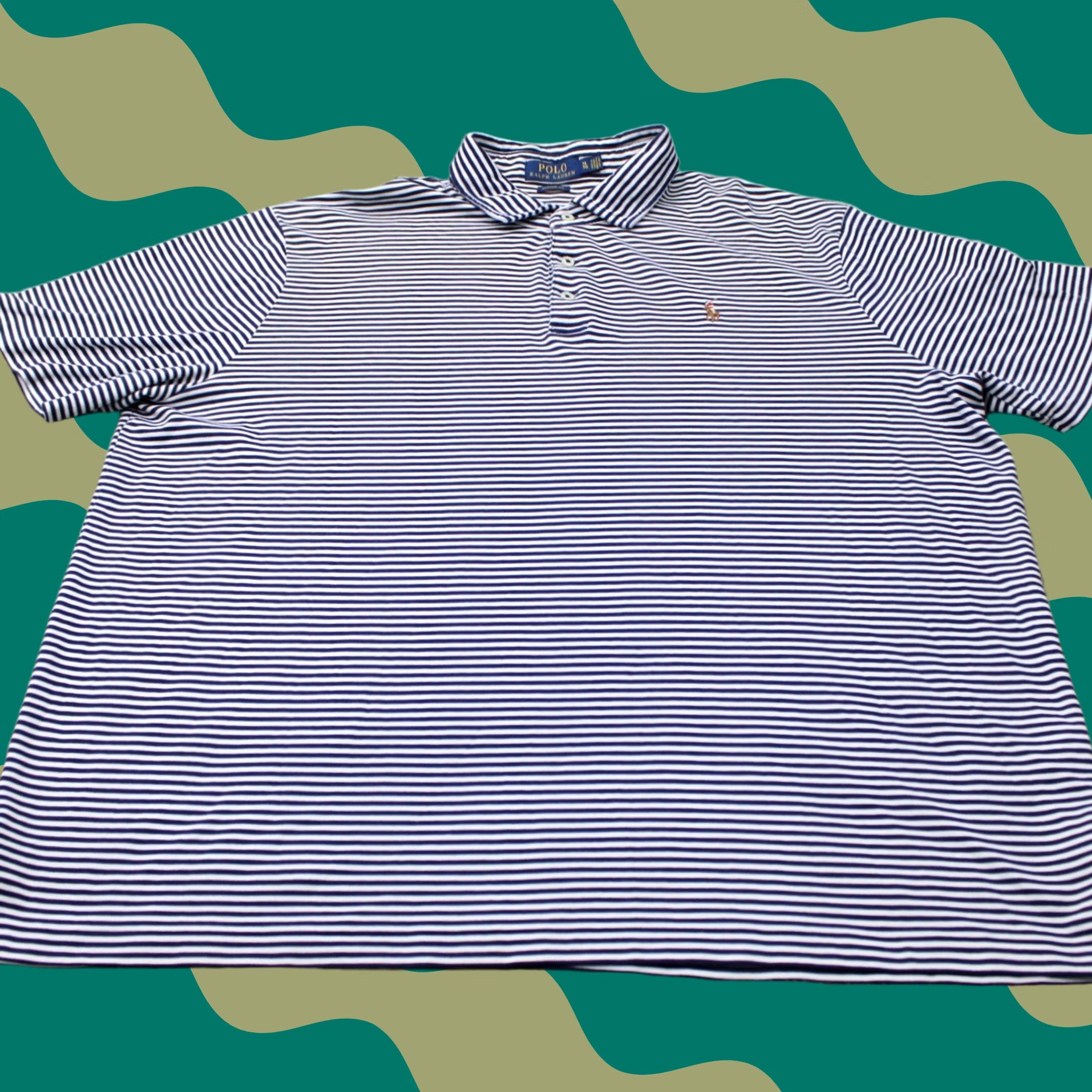 Polo Ralph Lauren Polo Ralph Lauren Shirt Mens XL Black/White Classic Fit Cotton S/S Polo by Ralph Lauren Shirt, Regular, Logo, Preppy (Vintage: No) Size US XL / EU 56 / 4 - 1 Thumbnail