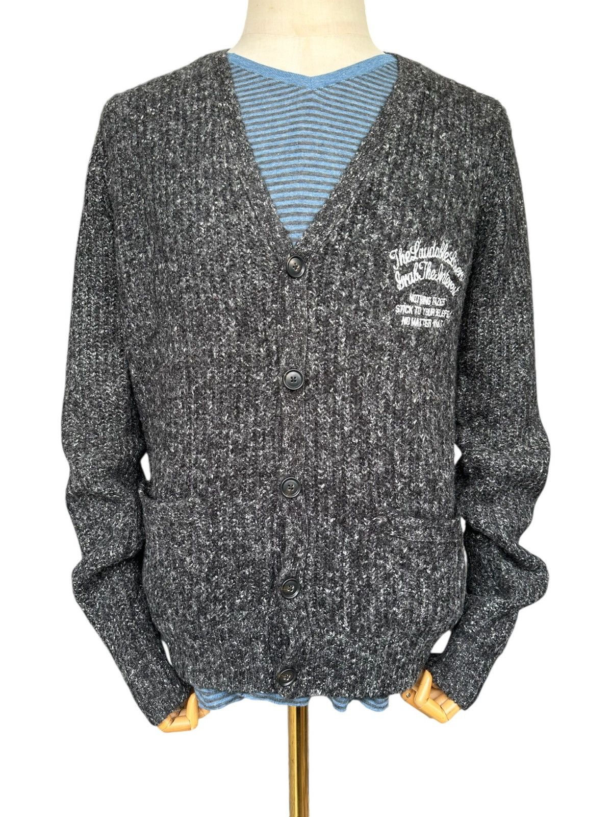 If Six Was Nine Stooges & Co Wool Knit Cardigan Size US M / EU 48-50 / 2 - 2 Thumbnail