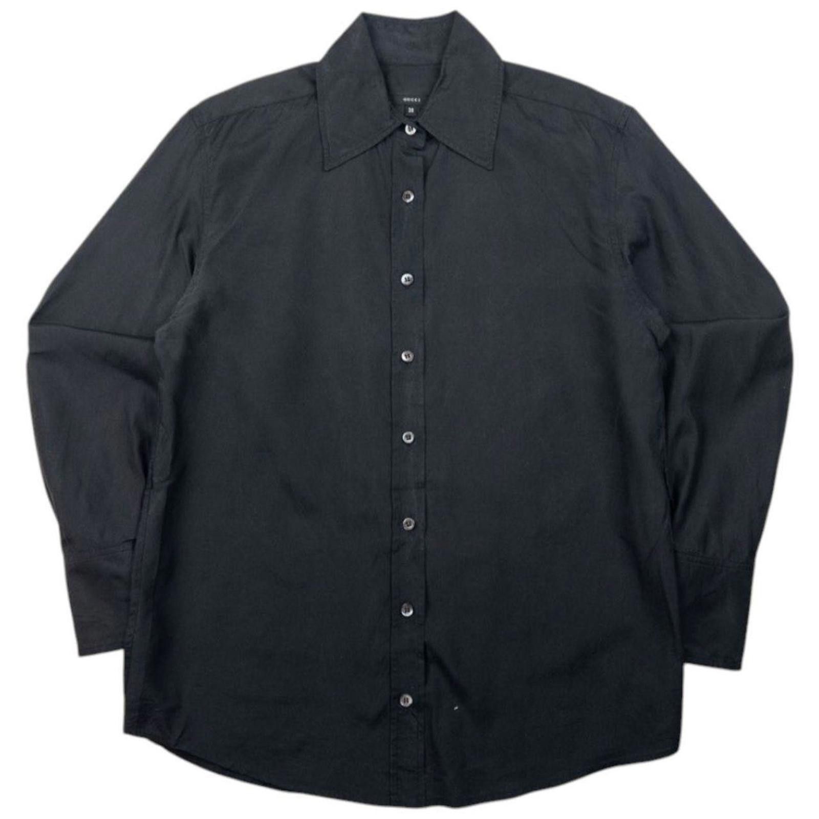 Gucci Vintage Gucci Long Sleeve Button Up Silk Shirt Size M Size US M / EU 48-50 / 2 - 1 Thumbnail