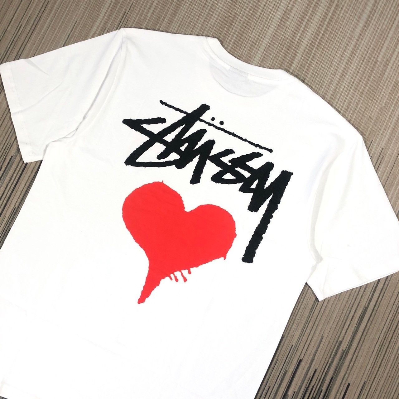 Stussy × Vintage Stussy Stock Heart Tee Size US L / EU 52-54 / 3 - 3 Thumbnail