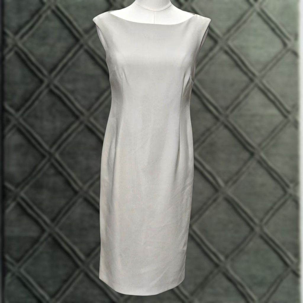 Anne Klein Anne Klein Dress Womens 2 Petite Putty Sleeveless Sheath Career Formal New Tags Size XS / US 0-2 / IT 36-38 - 1 Thumbnail