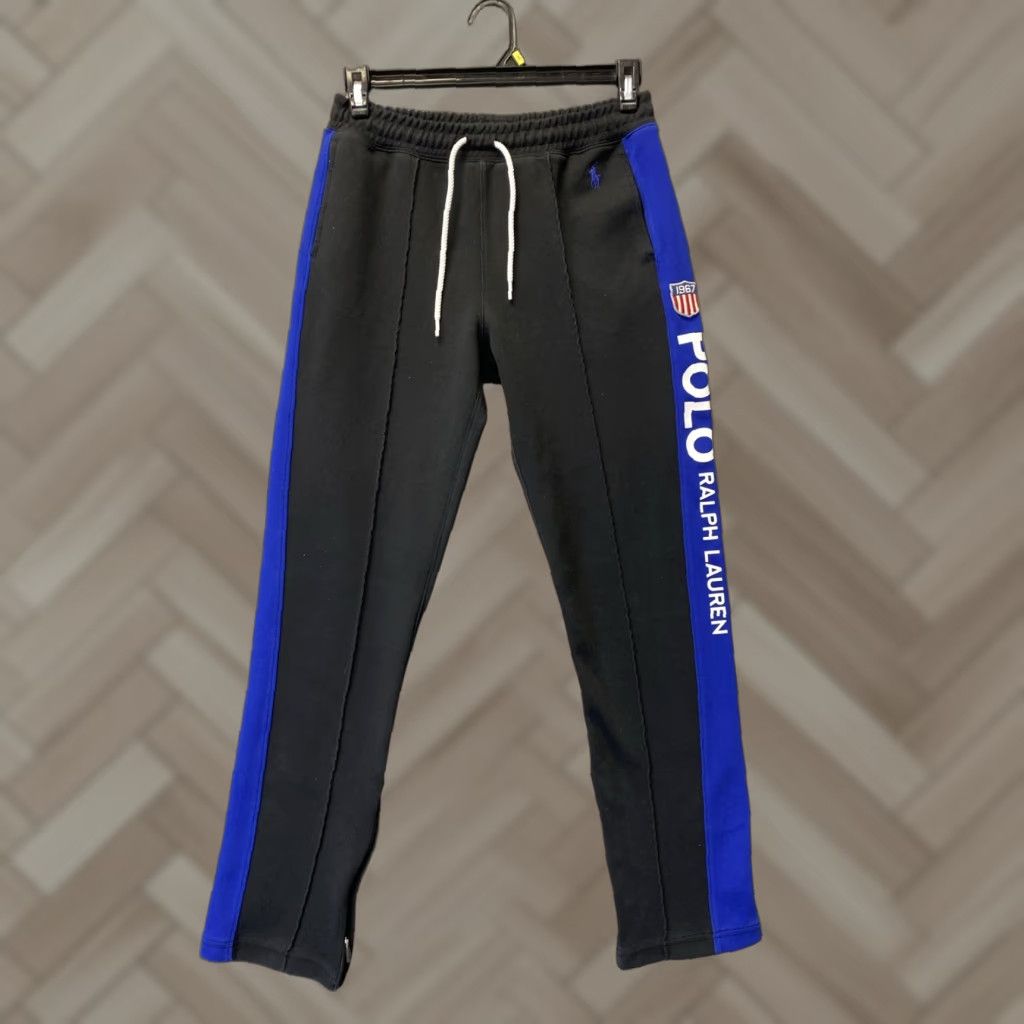 Polo Ralph Lauren Polo Ralph Lauren Sweatpants Mens Small Black Blue Track Racing Jogger /165-26 Size US S / EU 44-46 / 1 - 1 Thumbnail