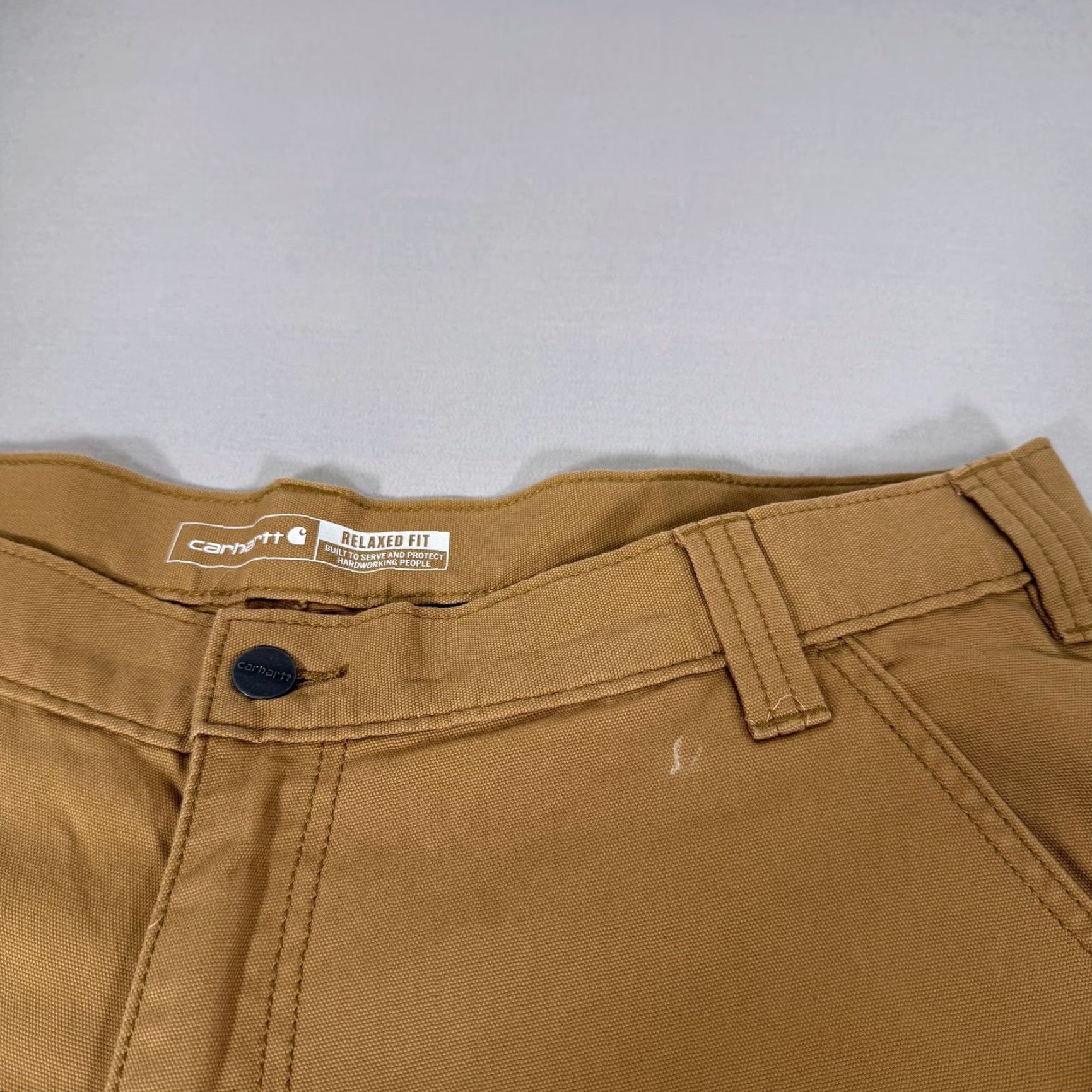 Carhartt Carhartt Rugged Flex Pants Mens 38x32 Brown Canvas Double-Knee Utility Work Pants Carpenter Straight Leg Relaxed Fit Casual, Workwear Mens Brown 38x32 Size US 38 / EU 54 - 3 Thumbnail