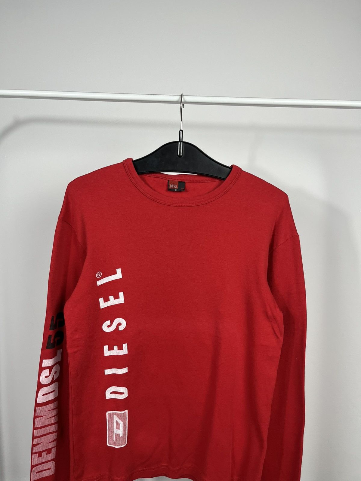 Diesel Diesel Mens Red Long Sleeve Logo Shirt XL Casual Streetwear Size US XL / EU 56 / 4 - 2 Thumbnail