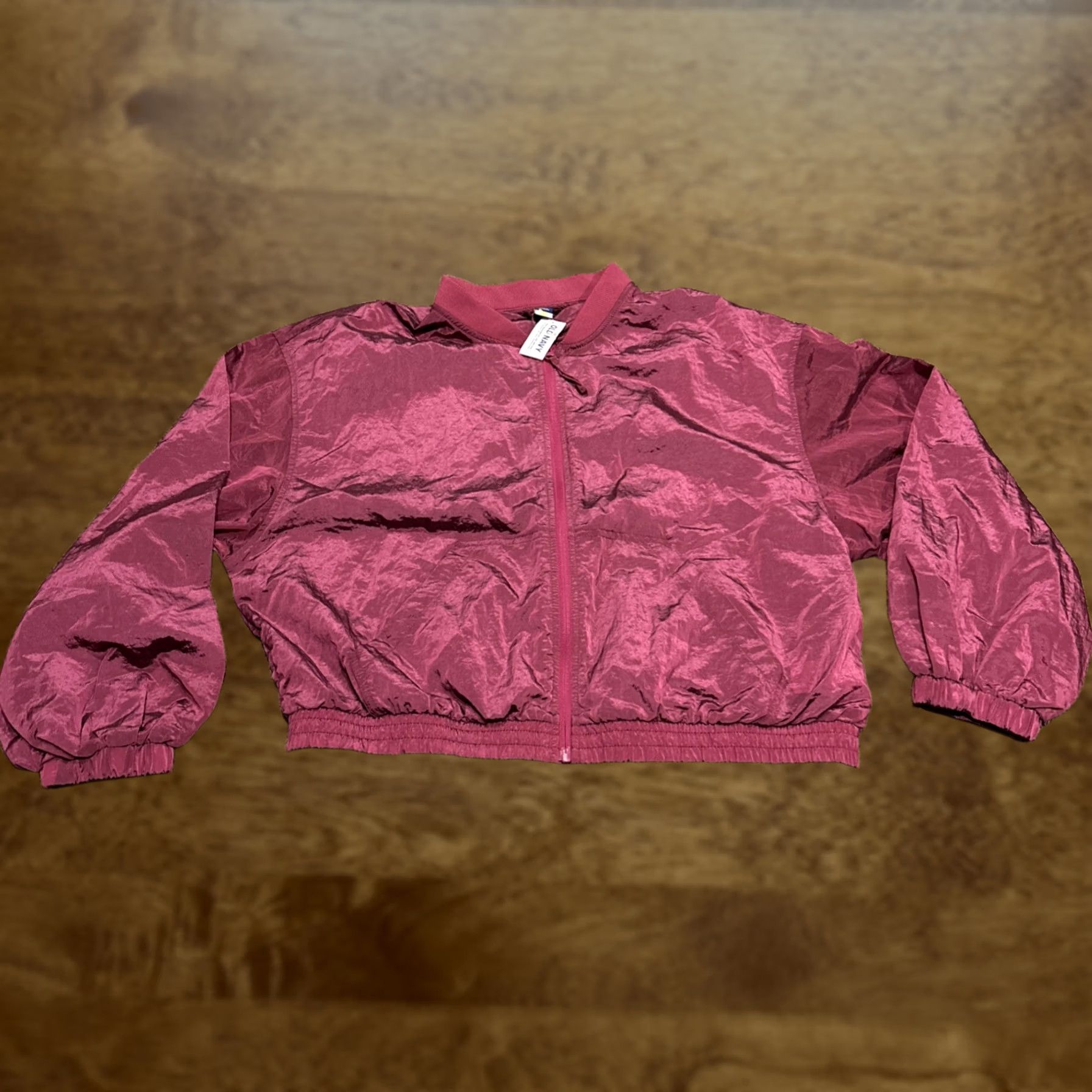 Old Navy Old Navy Women’s Jacket Colorblock Full Zip Water Resistant Go-H20 Active Lightweight Windbreaker L Maroon Nylon/Slick Jacket Size L / US 10 / IT 46 - 1 Thumbnail