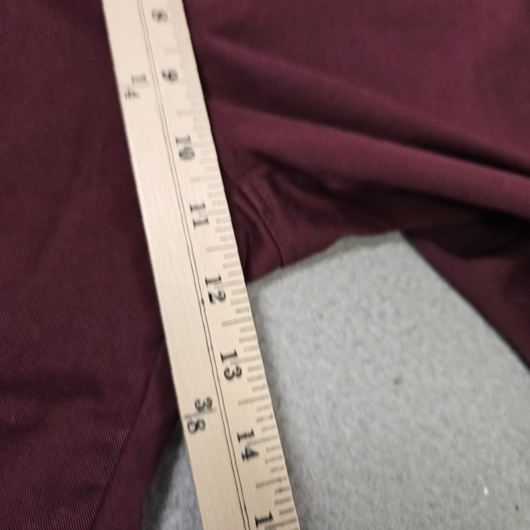 J.Crew J.Crew Chino Pants Mens 33x34 Burgundy Stretch Flat Front Tapered Casual Dress Pants Size US 33 - 4 Thumbnail