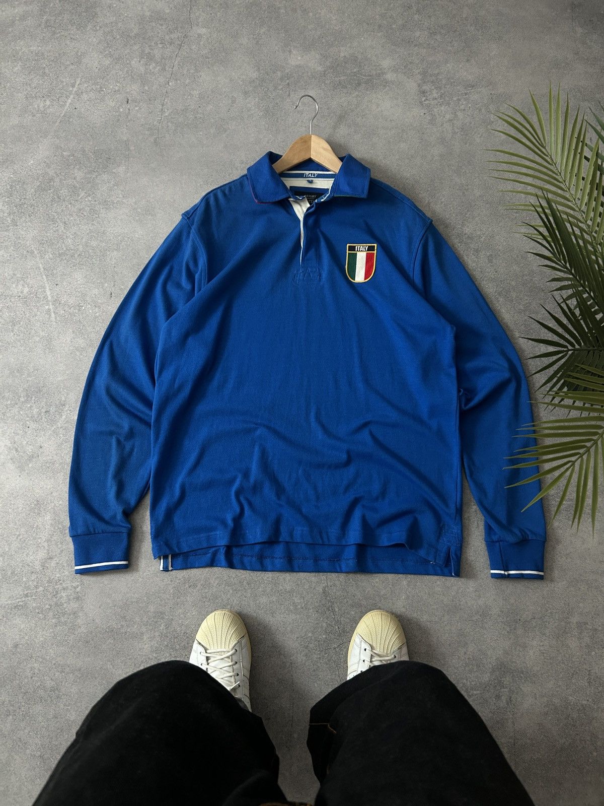 Rugby Ralph Lauren Rugby Heritage 🏉 blue Italy 🇮🇹 polos long-sleeved Size US XL / EU 56 / 4 - 1 Thumbnail