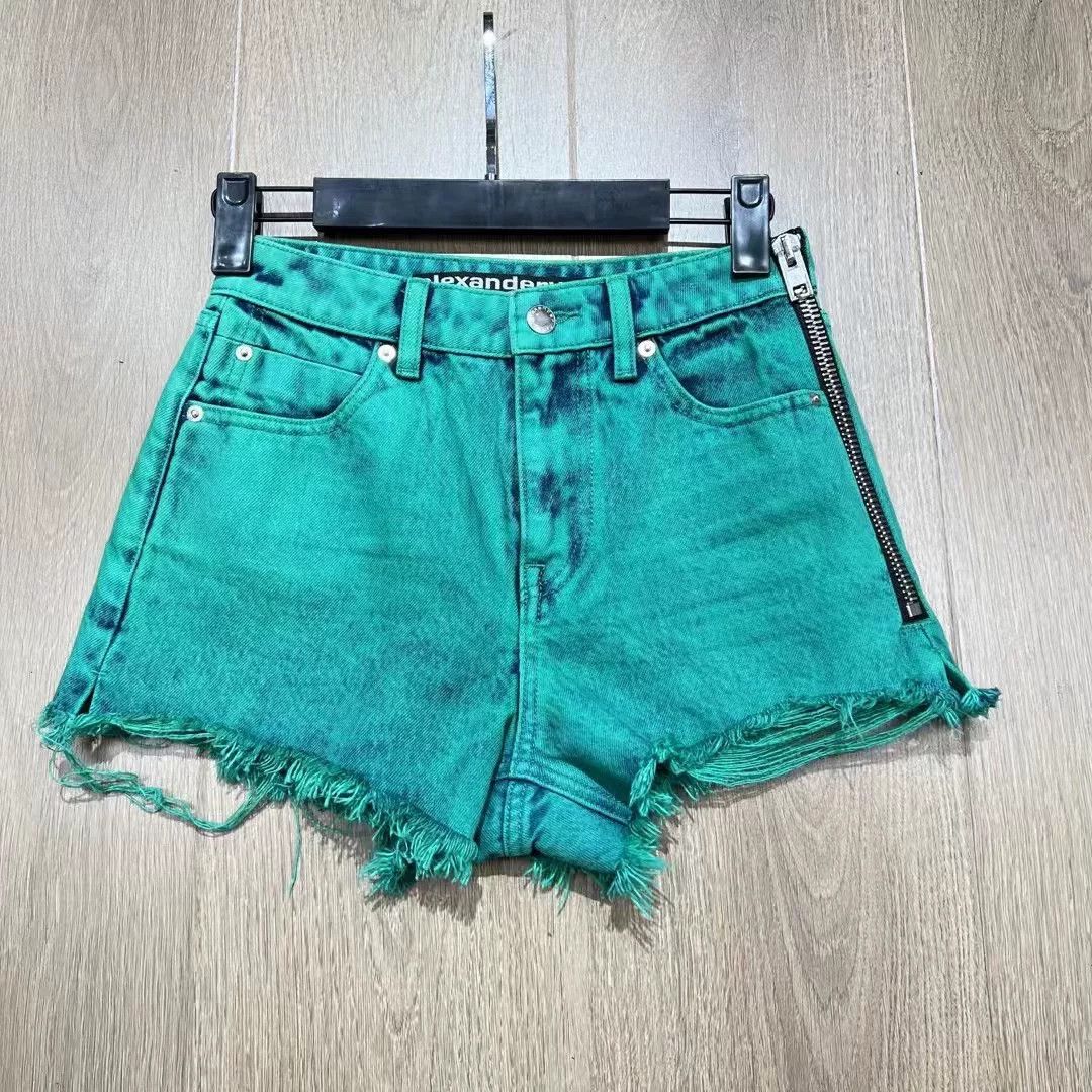 Alexander Wang Alexander Wang Green Denim Shorts Size 24" / US 00 / IT 34 - 1 Thumbnail