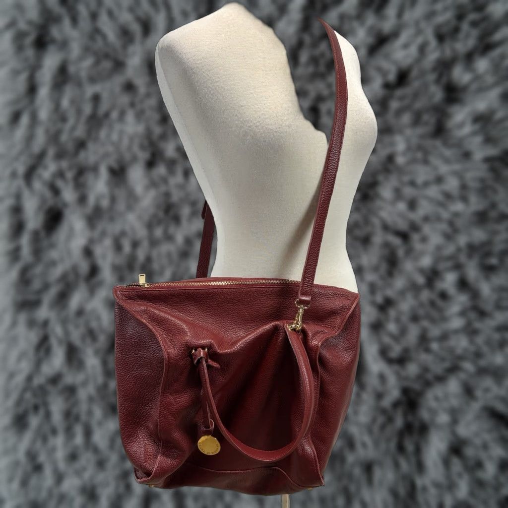 Vintage VINTAGE Laura Di Maggio Large Red Leather Crossbody Bag Purse Made in Italy Classic Women's Size ONE SIZE - 1 Thumbnail