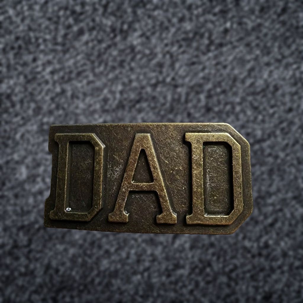 Vintage VINTAGE Brass DAD Spellout METAL BELT BUCKLE Size ONE SIZE - 1 Thumbnail