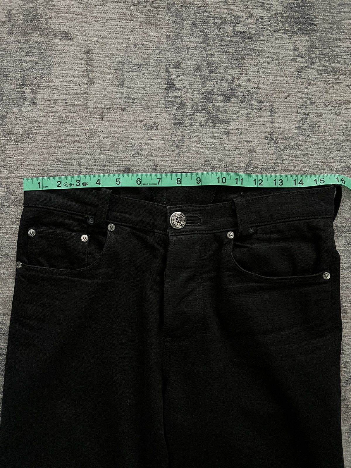 Chrome Hearts Chrome hearts fleurknee black denim jeans SOLD DONT BUY Size US 29 - 14 Thumbnail