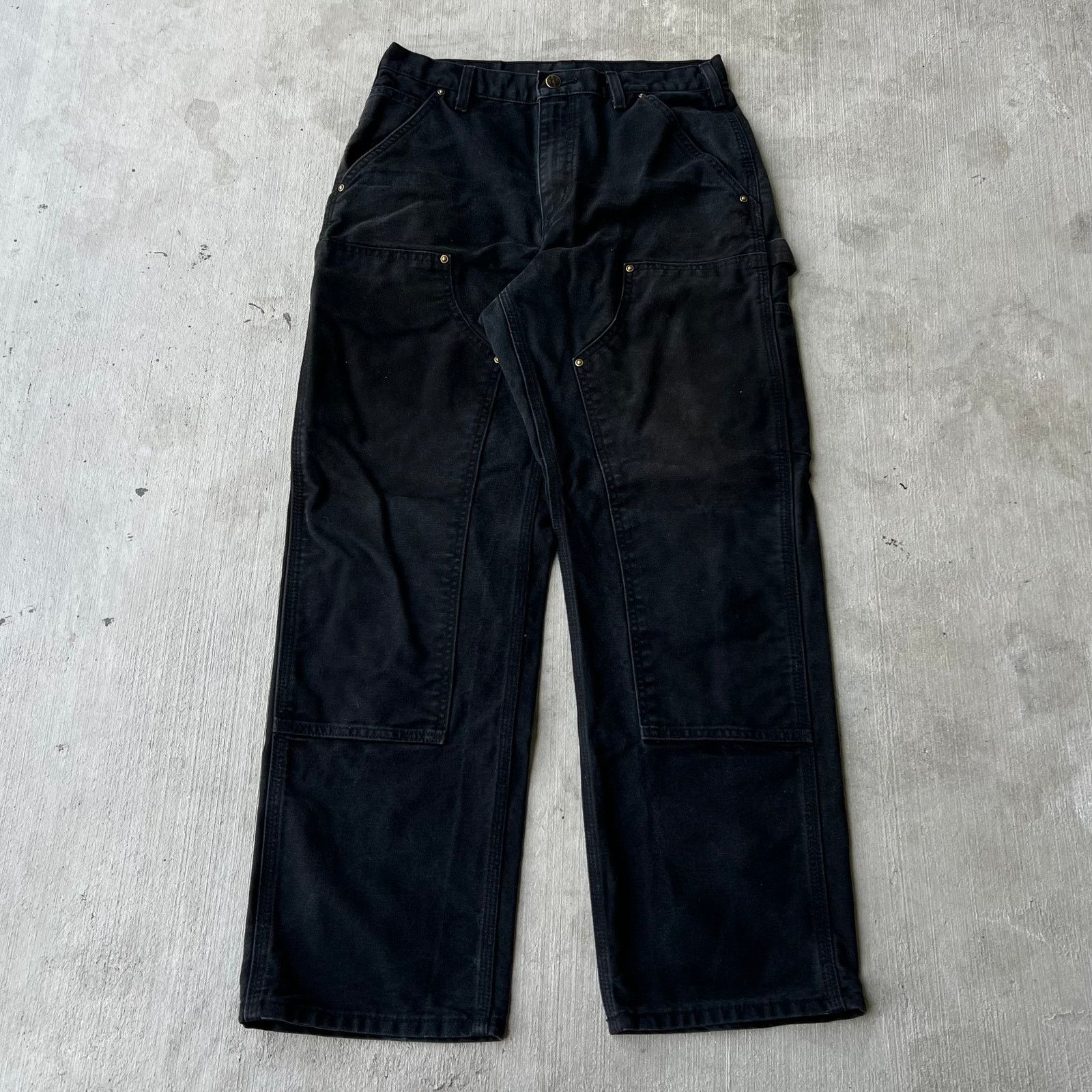 Carhartt × Vintage Carhartt black double knee work wear carpenter pants Size US 30 / EU 46 - 1 Thumbnail