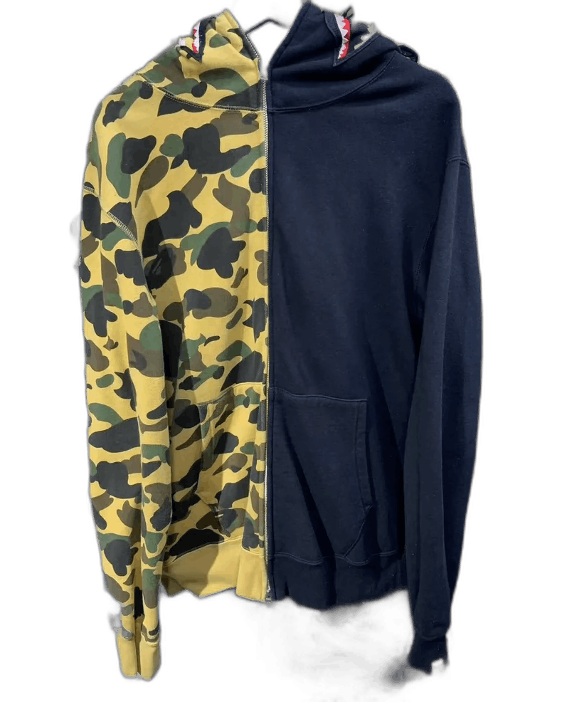 Bape Bape Black Yellow Camo Shark Hooded Jacket Size US XXL / EU 58 / 5 - 1 Thumbnail
