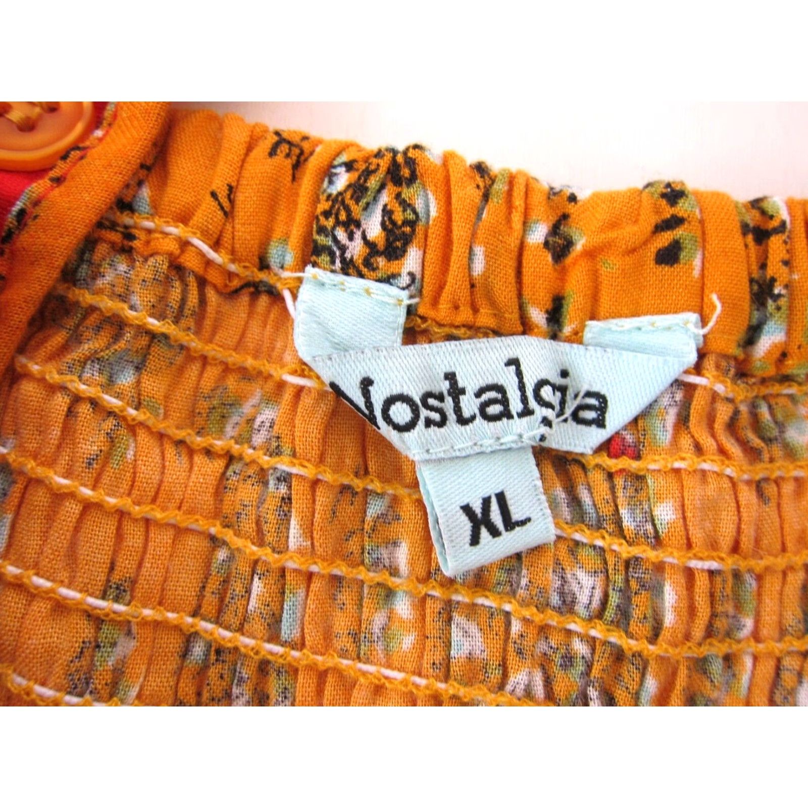 Vintage Nostalgia Rayon Red Orange Green Paisley Floral Long Maxi Slip Tank Dress XL Size XL / US 12-14 / IT 48-50 - 4 Thumbnail