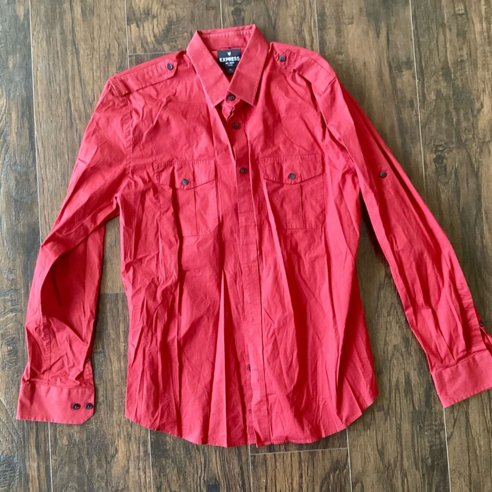 Express Express MK2 Button Down Shirt Fitted Size US XXL / EU 58 / 5 - 3 Thumbnail