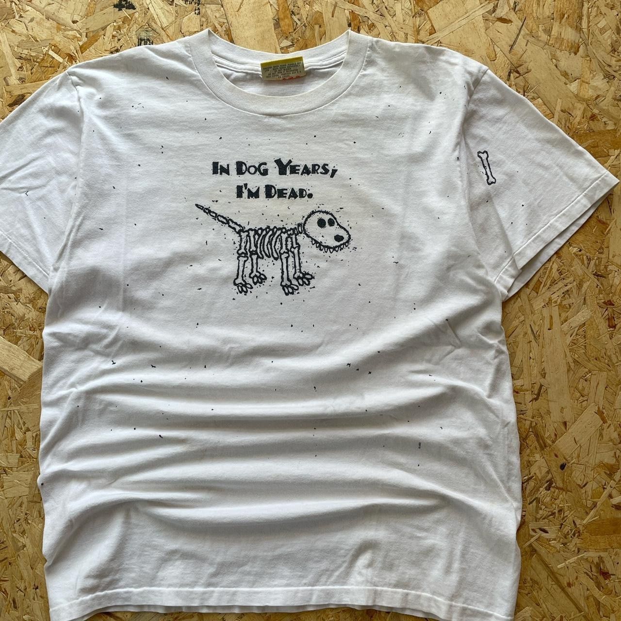 Vintage Vintage 90s In Dog Years I'm Dead T Shirt Size US L / EU 52-54 / 3 - 2 Thumbnail