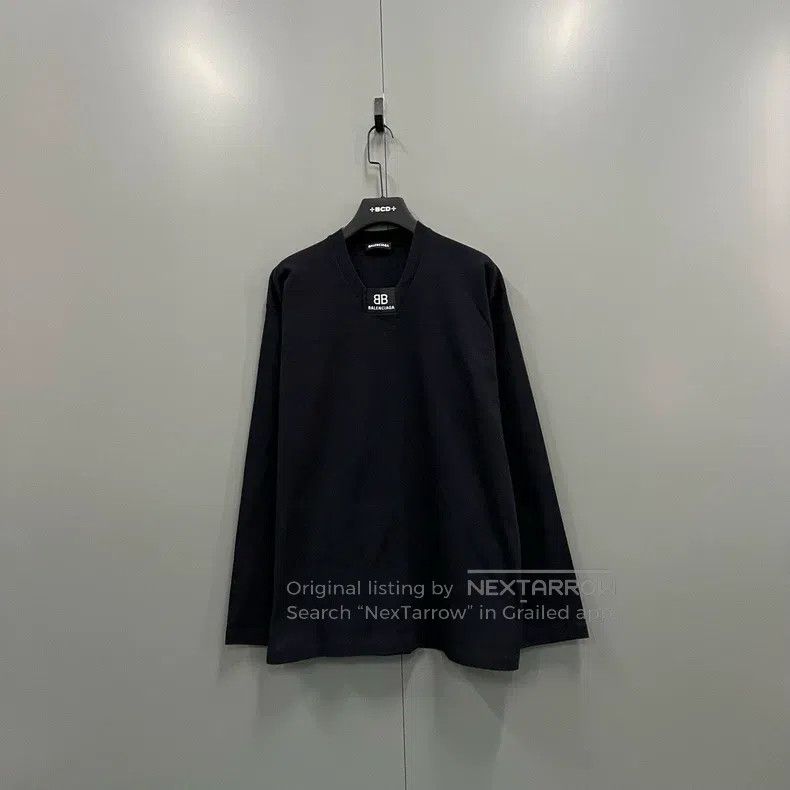 Balenciaga Balenciaga Black double B printed long sleeve Size US S / EU 44-46 / 1 - 1 Thumbnail